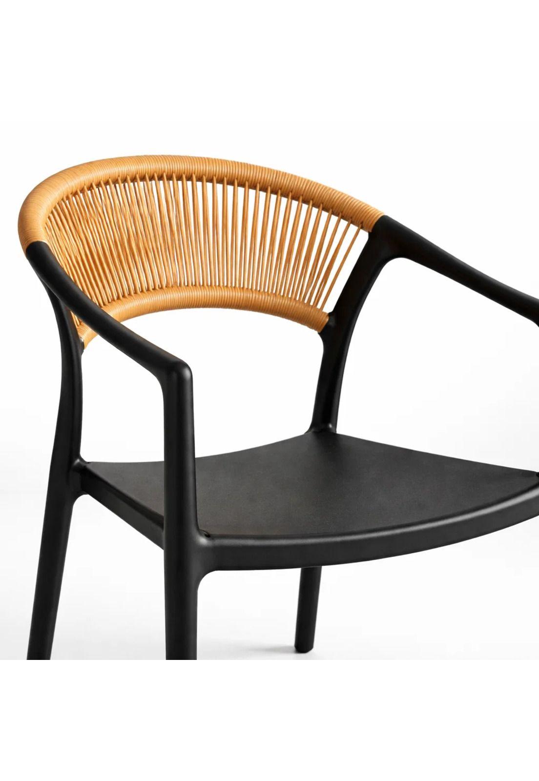 Silla Minimalista Ratán Respaldo Curvo Verona-5