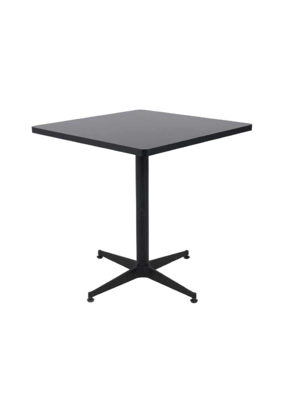 Mesa de restaurant 70x70 de metal cruz y MDF - Negra-0