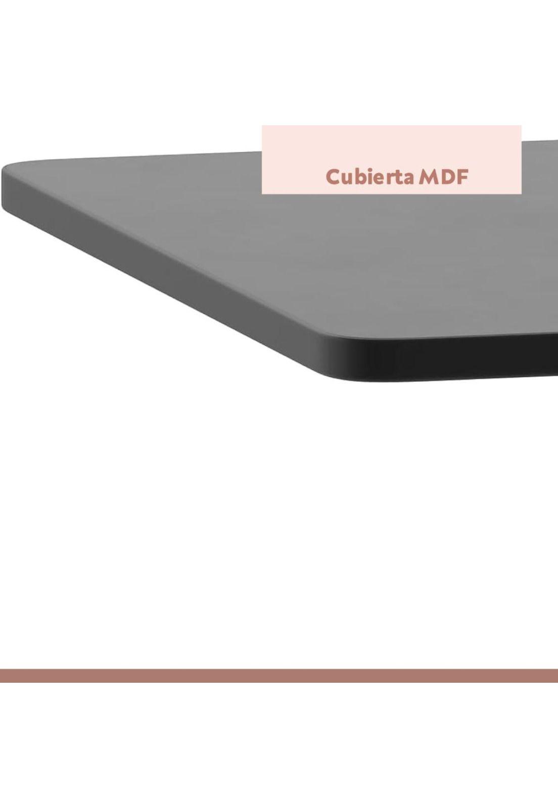 Mesa de restaurant 70x70 de metal cruz y MDF - Negra-4