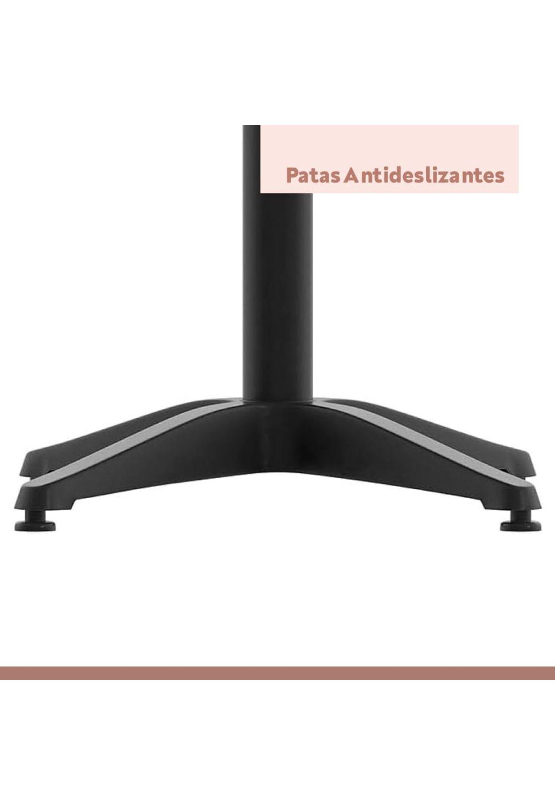 Mesa de restaurant 70x70 de metal cruz y MDF - Negra-6