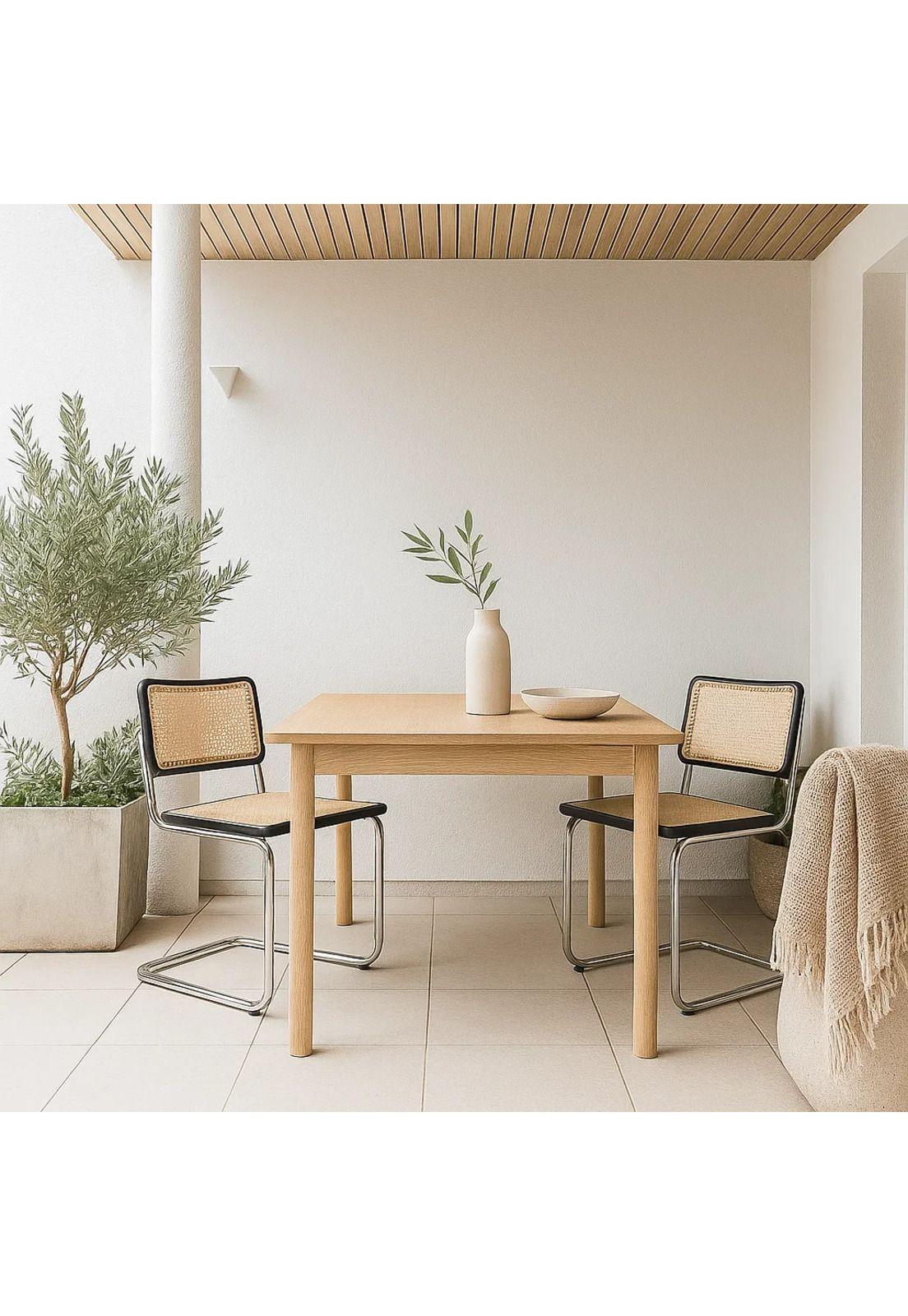 Pack de 2 Sillas Breuer Madera y Rattan - Negras-2