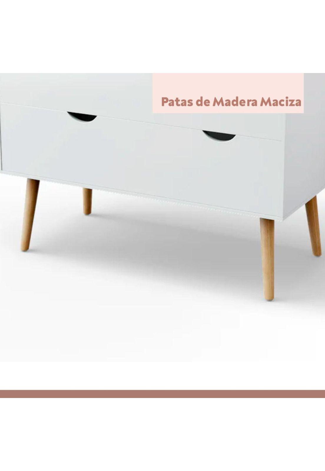 Cómoda 6 cajones blanca madera MDF-6