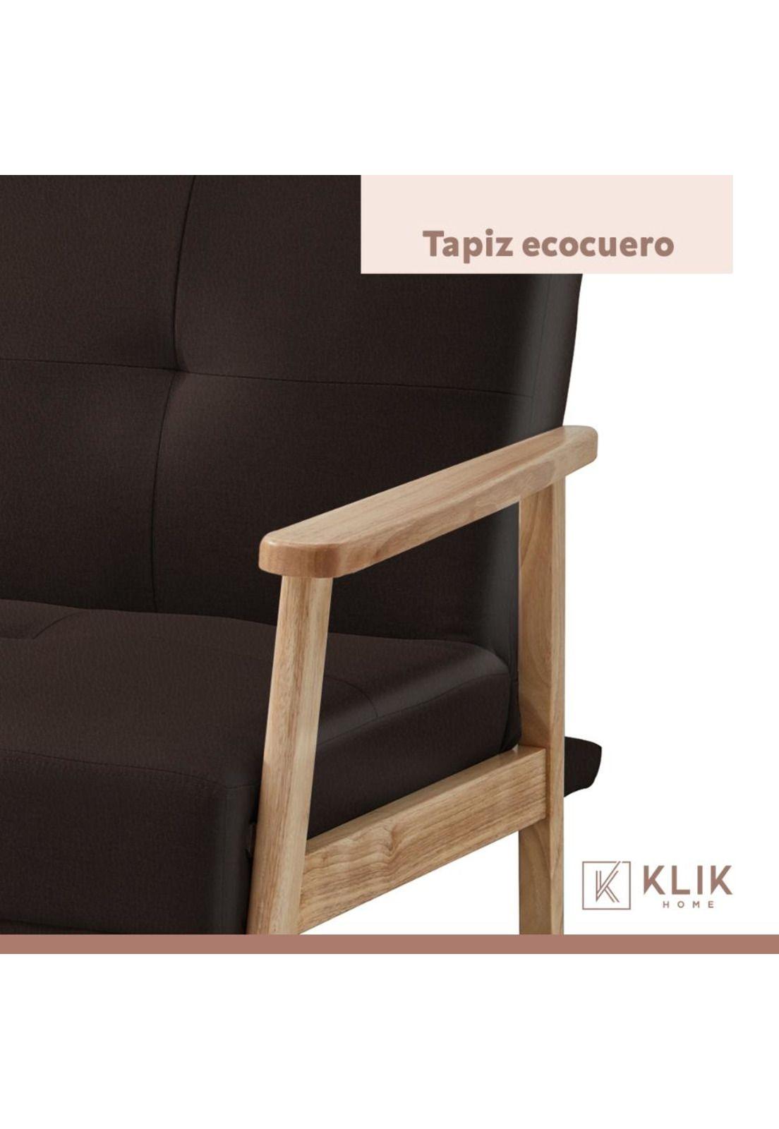 Futón Sofá Cama 3 cuerpos Amelia - Ecocuero Café-4