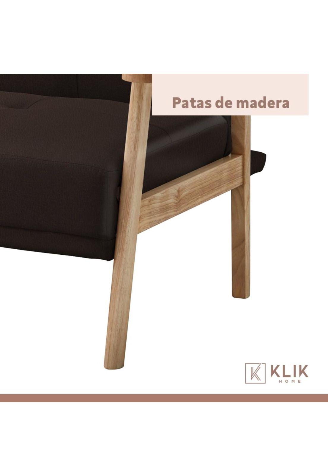 Futón Sofá Cama 3 cuerpos Amelia - Ecocuero Café-6