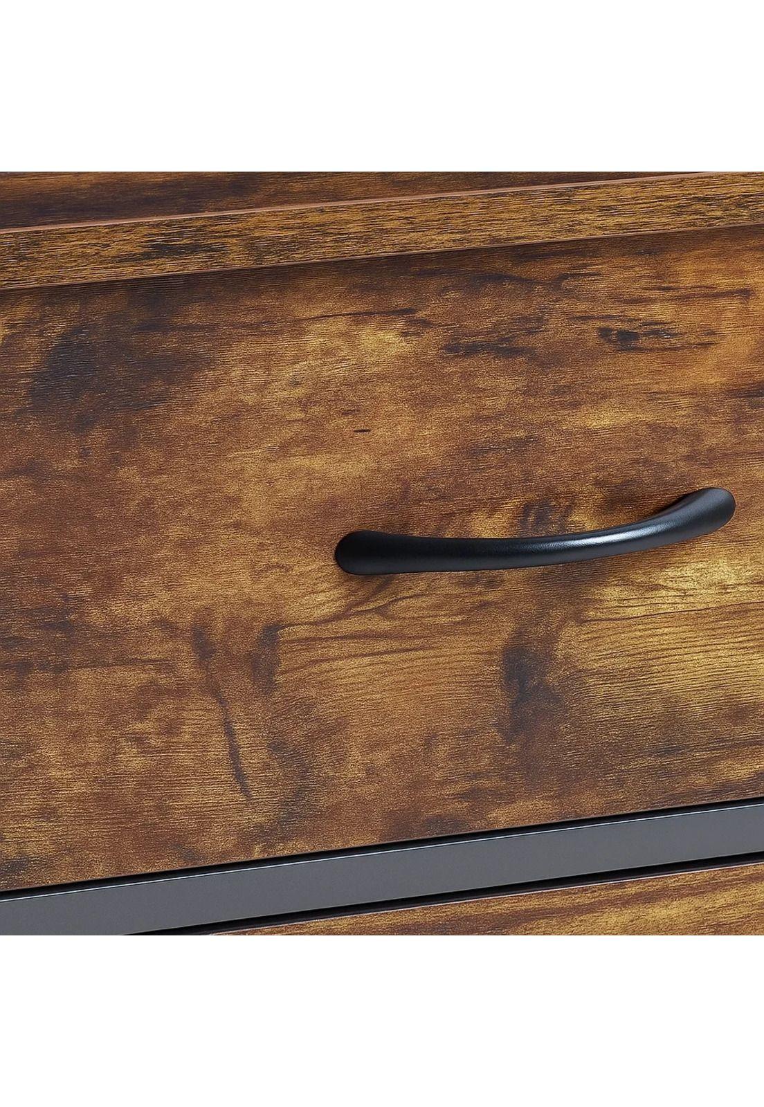 Pack de 2 Veladores Dos Cajones Metal Rústico-5