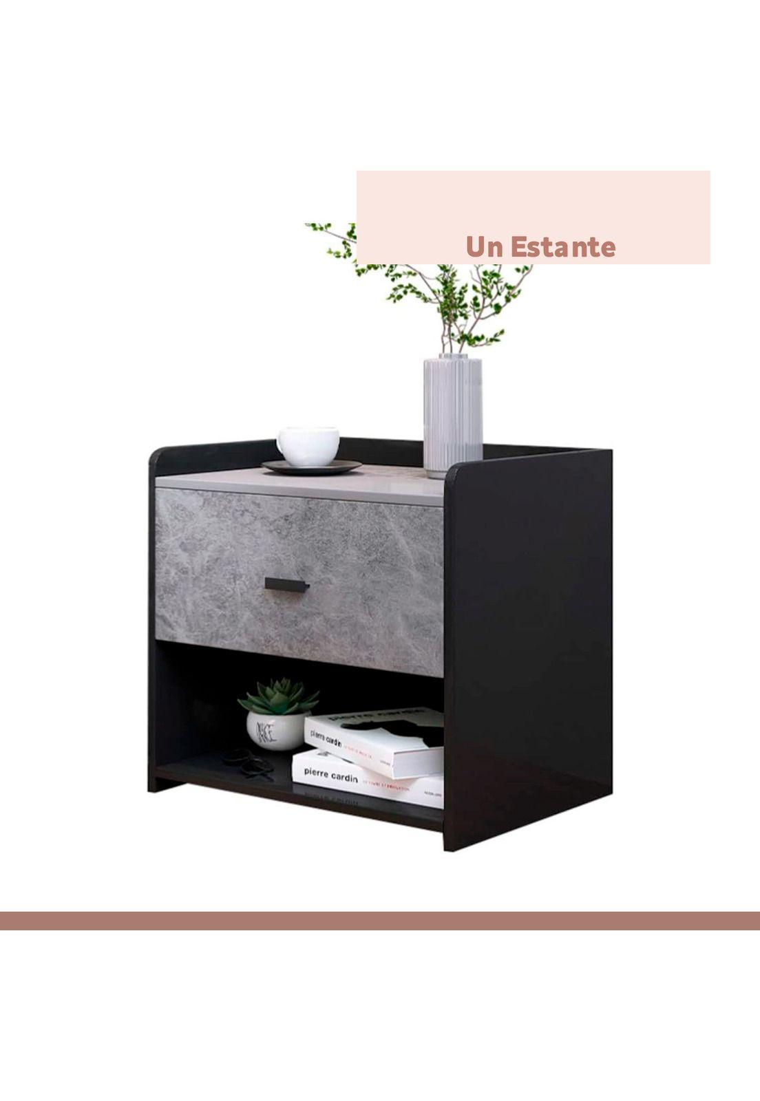 Velador Marmol MDF Gris-4