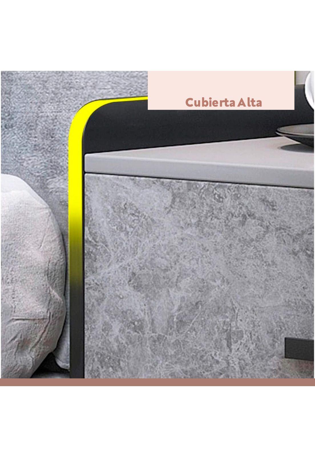 Velador Marmol MDF Gris-5