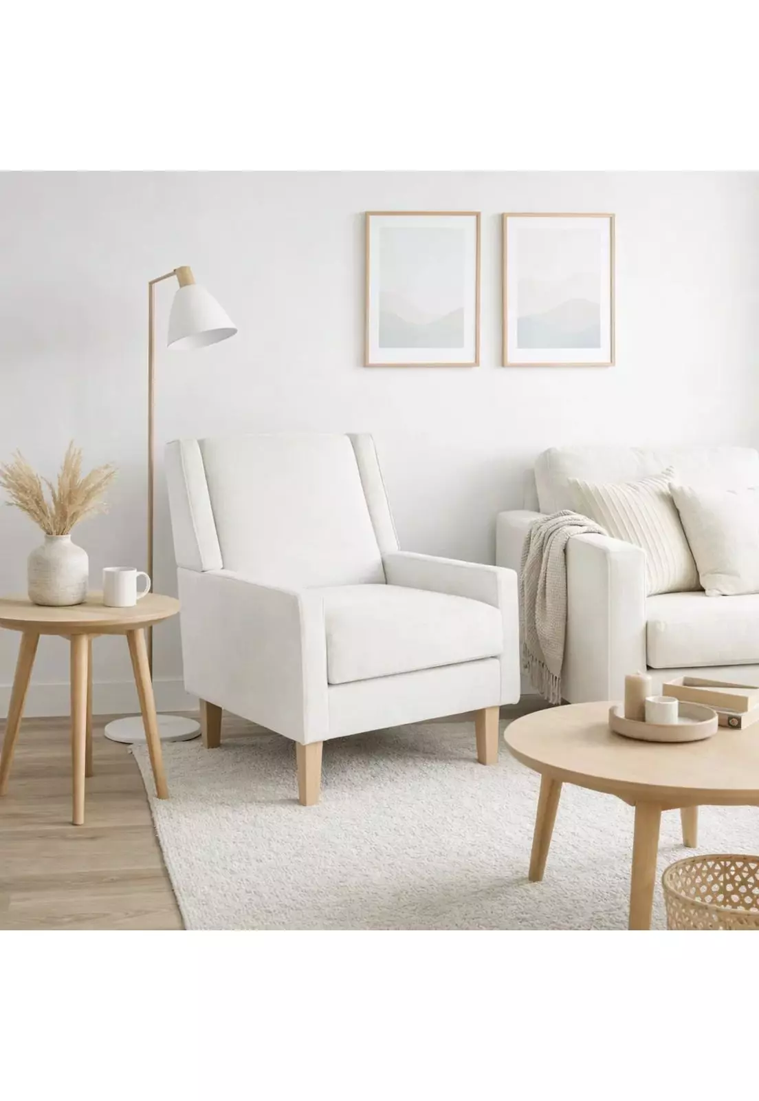Sillón Elegance Home en Tela Beige-2
