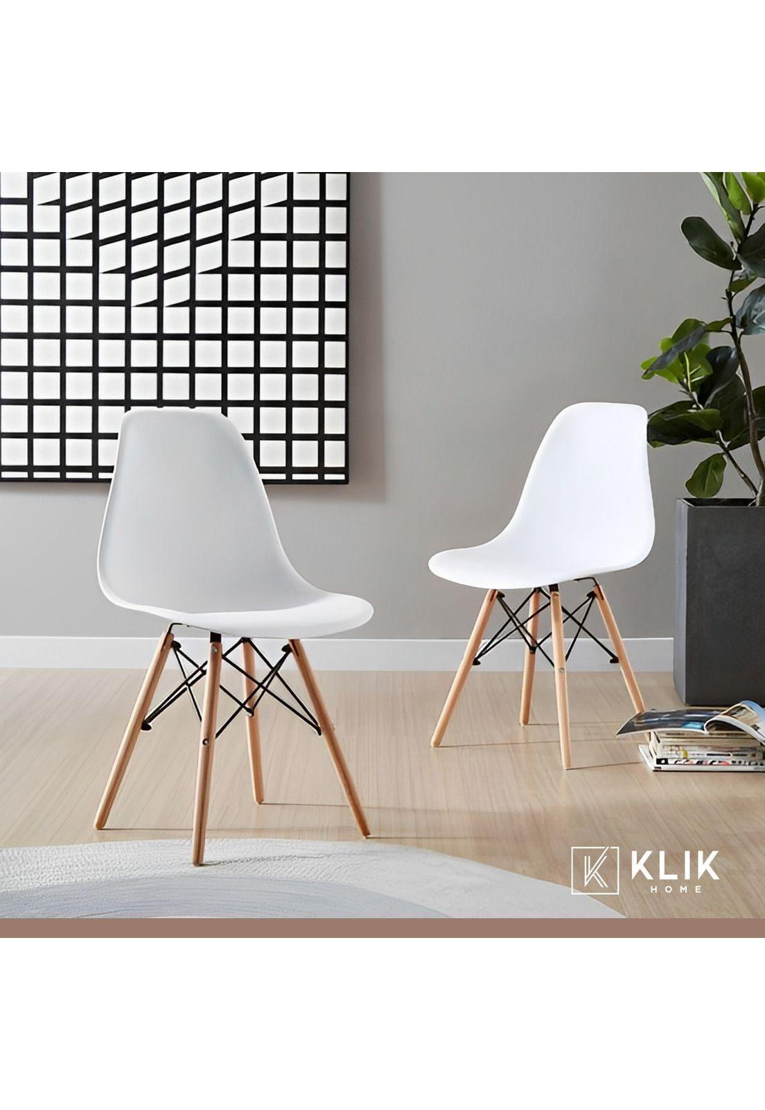 Comedor Mesa Eames Negra Redonda 80cm + 4 Sillas Eames Blancas-7