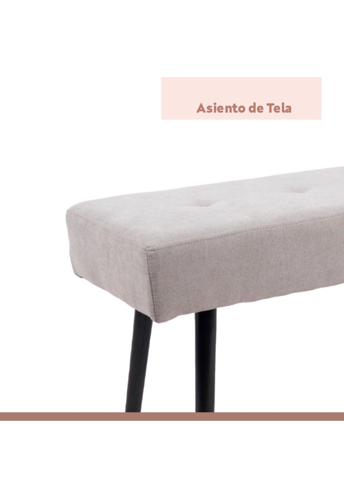 Banqueta Acolchada  Simply - Gris-4