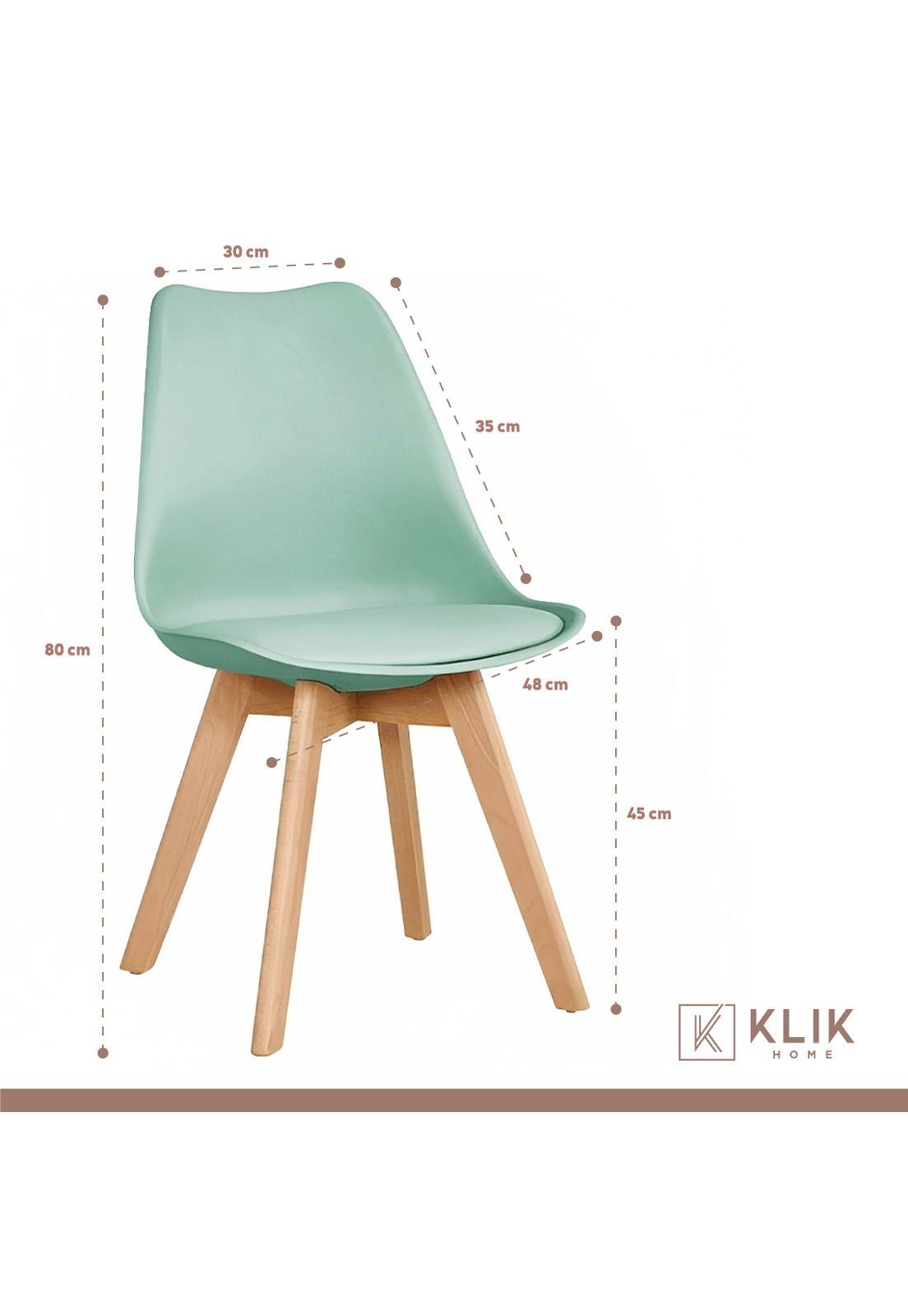 Comedor Mesa Tulip Blanca + 4 Sillas Tulip Acolchada - Menta-5