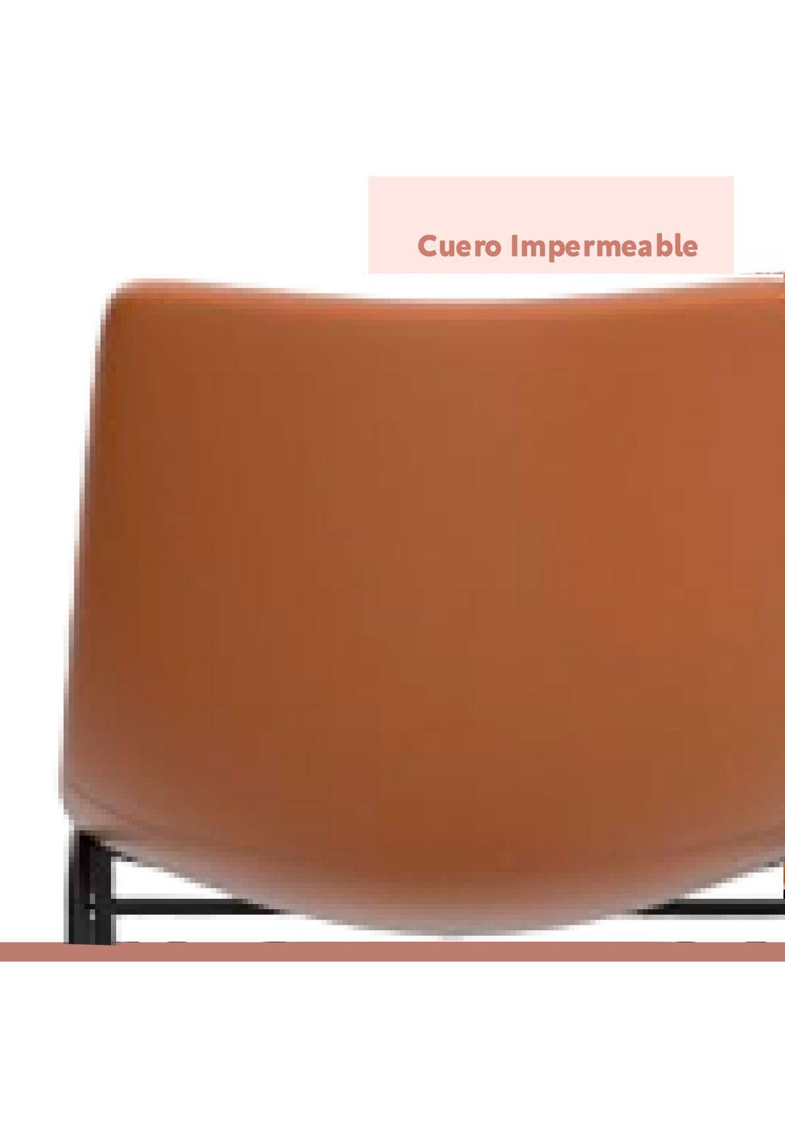 Silla Burgos de Comedor o Living de Cuero Sintético y Metal Industrial-4