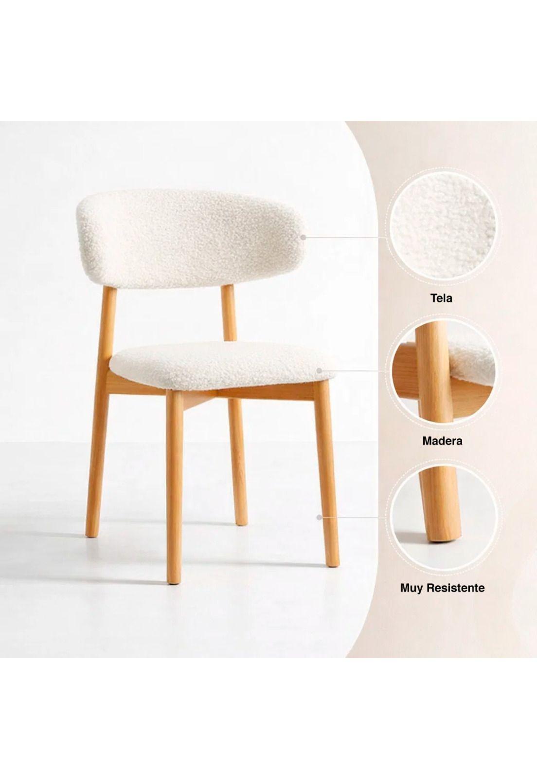 Silla Cloud Madera - Beige-4
