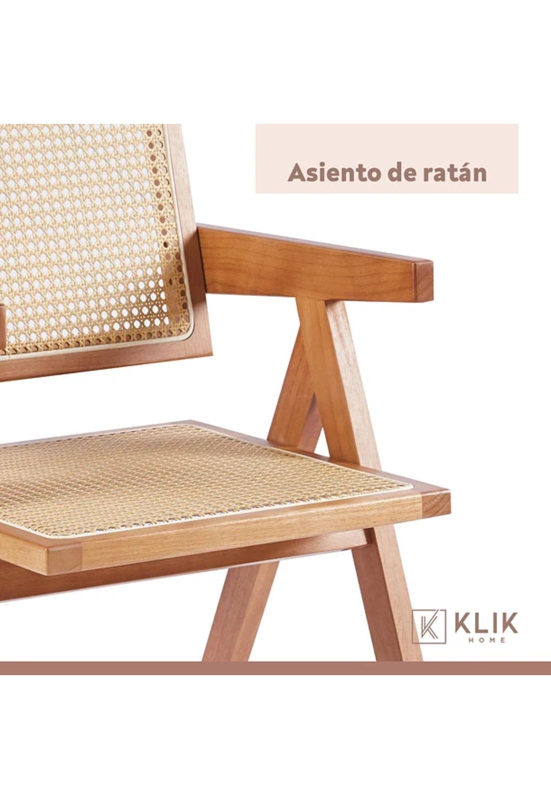 Comedor Rectangular de 120x80 Blanca + 6 Butaca Chandigarh Madera-6