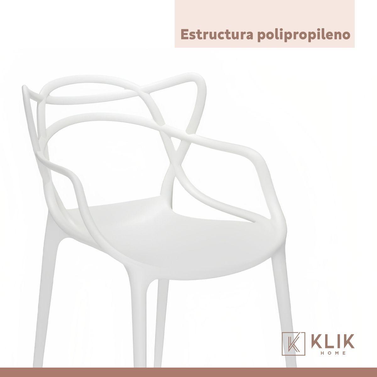 Pack de 4 sillas de terraza o comedor Master - Blancas-5