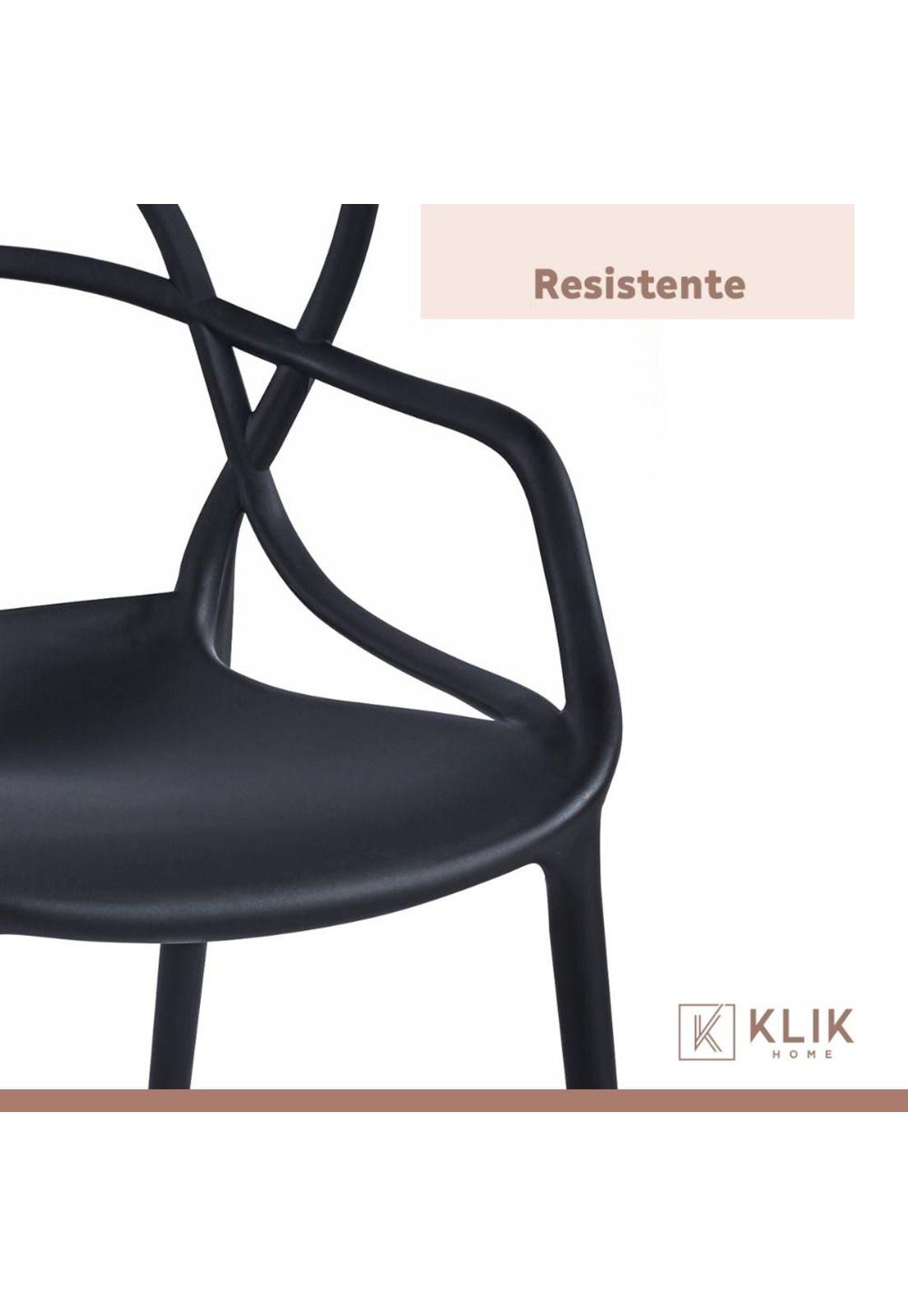 Pack de 4 sillas de terraza o comedor Master - Negras-6