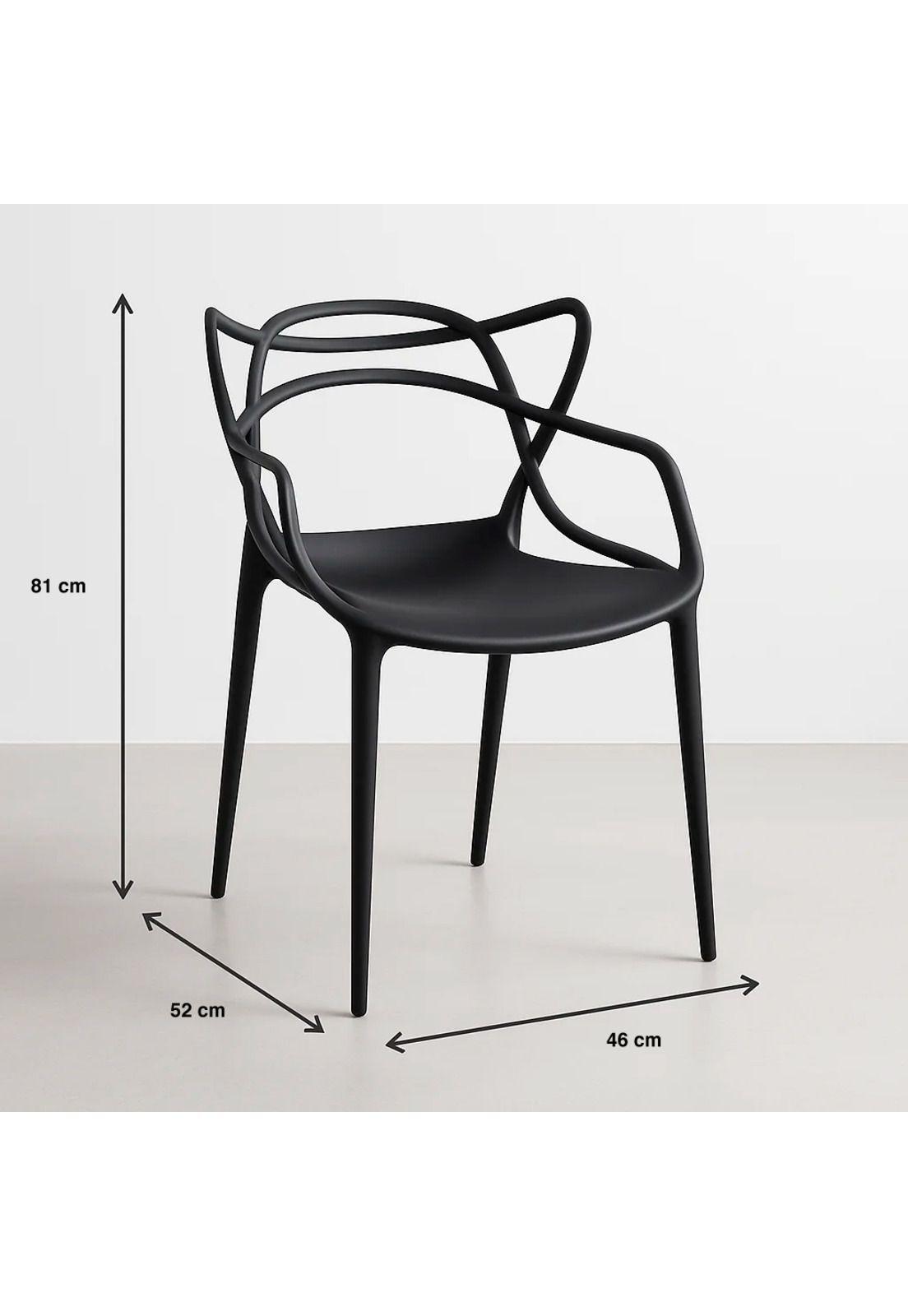 Pack de 4 sillas de terraza o comedor Master - Negras-3