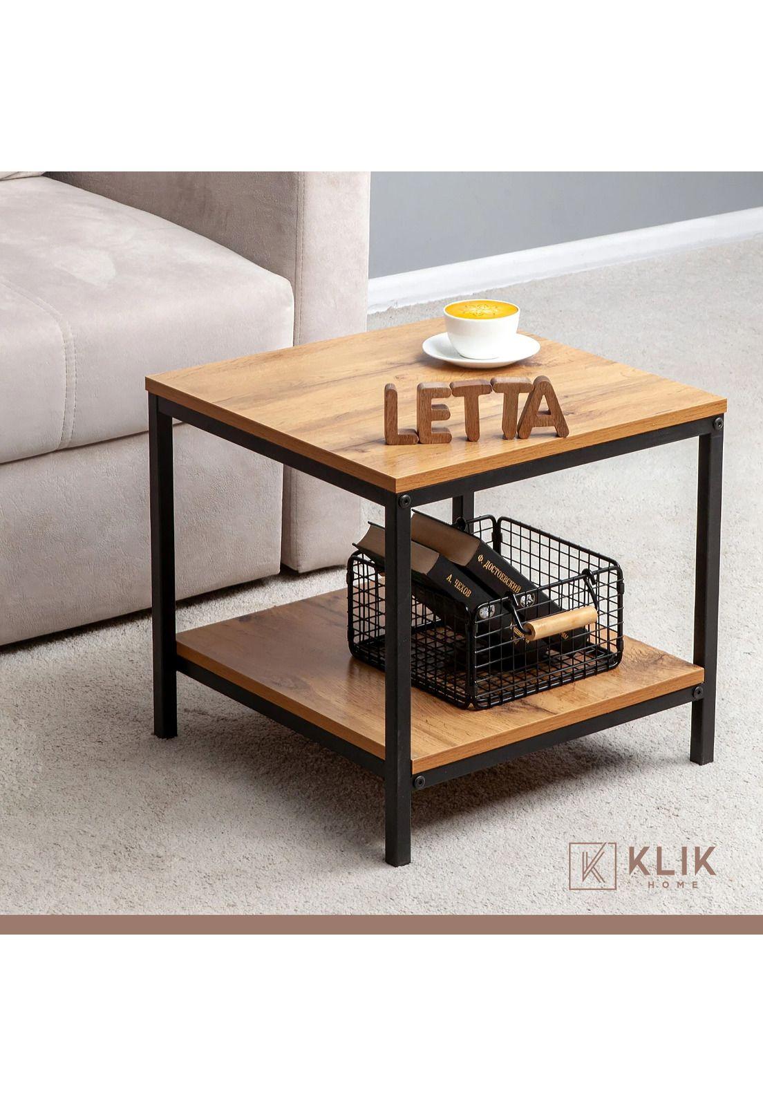 Pack de 2 Veladores Mesa Auxiliar Lateral de 2 Niveles - Madera Clara-7