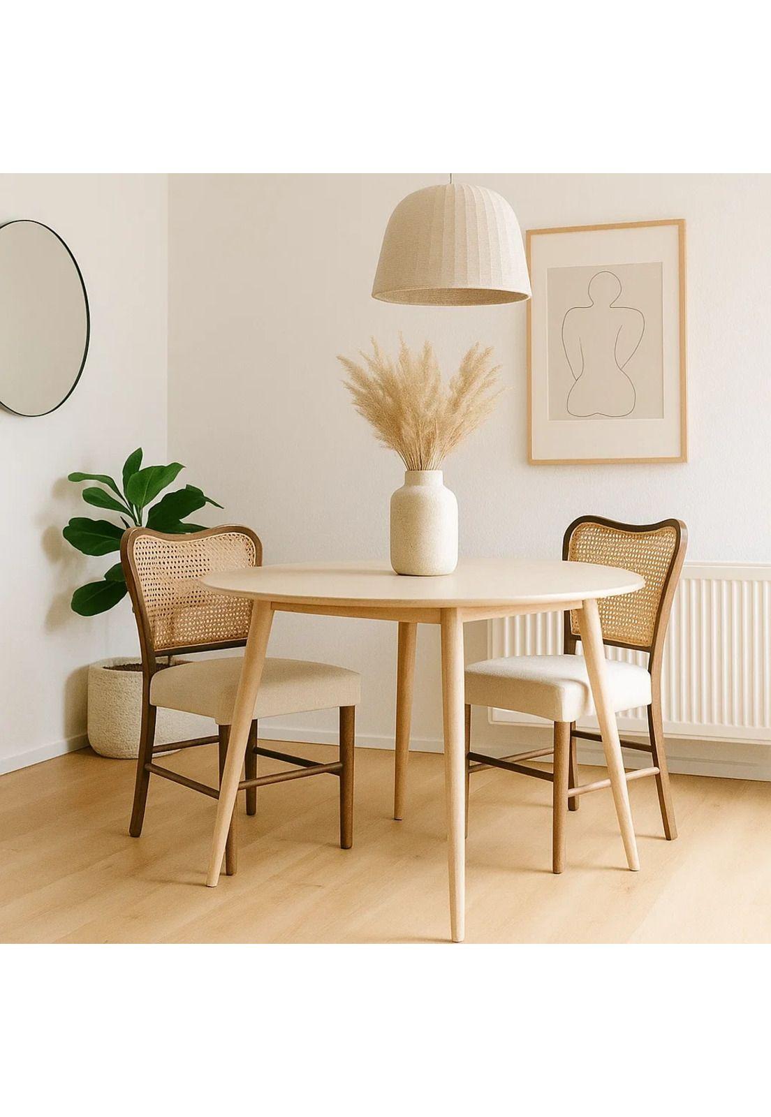 Pack de 2 Sillas Boho Chic con Respaldo Trenzado y Asiento Suave-2