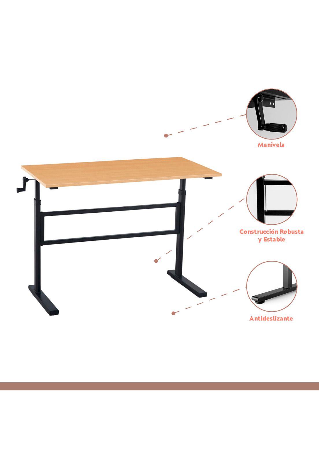 Escritorio de trabajo con altura regulable standing desk - Oak-2