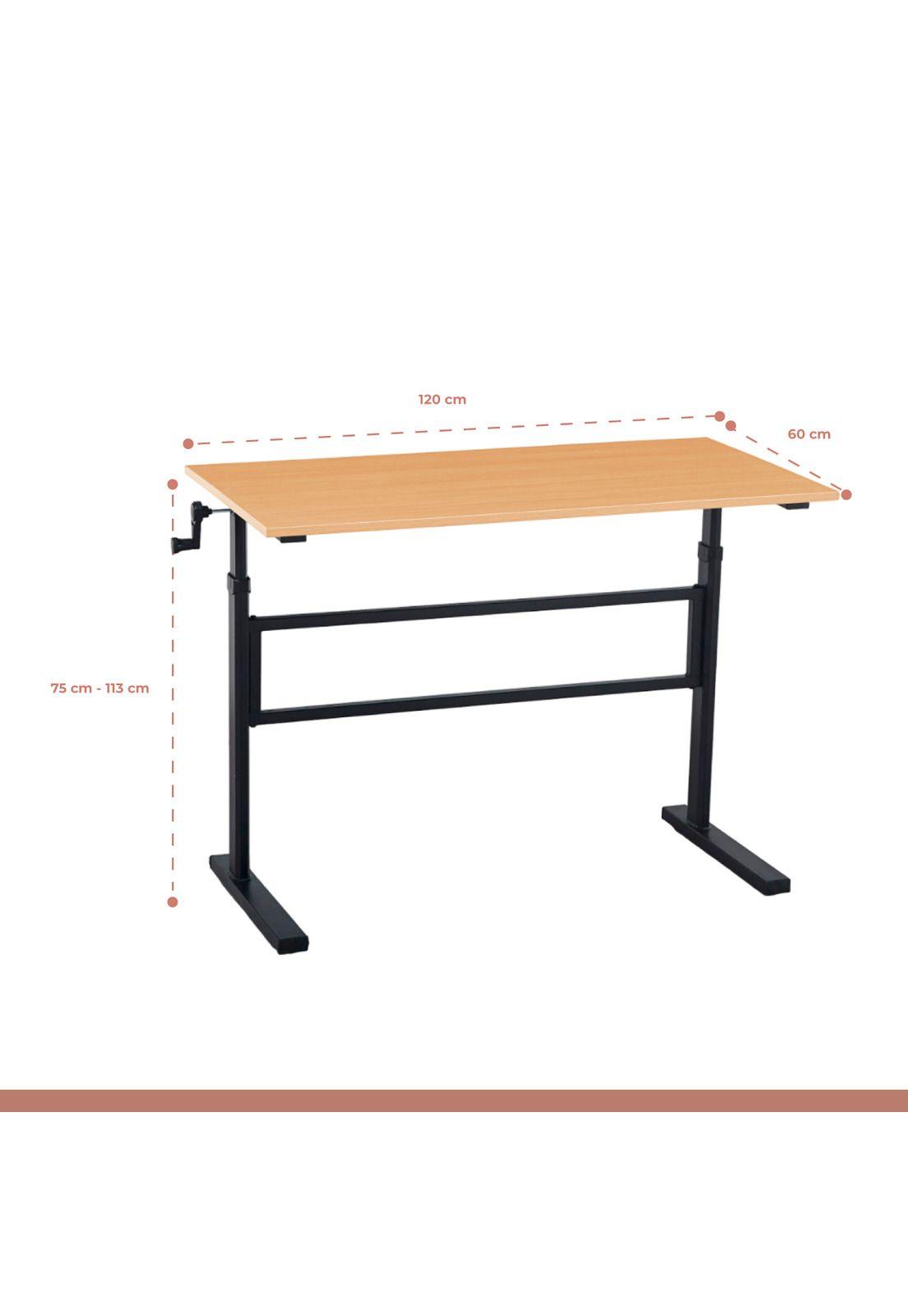 Escritorio de trabajo con altura regulable standing desk - Oak-3