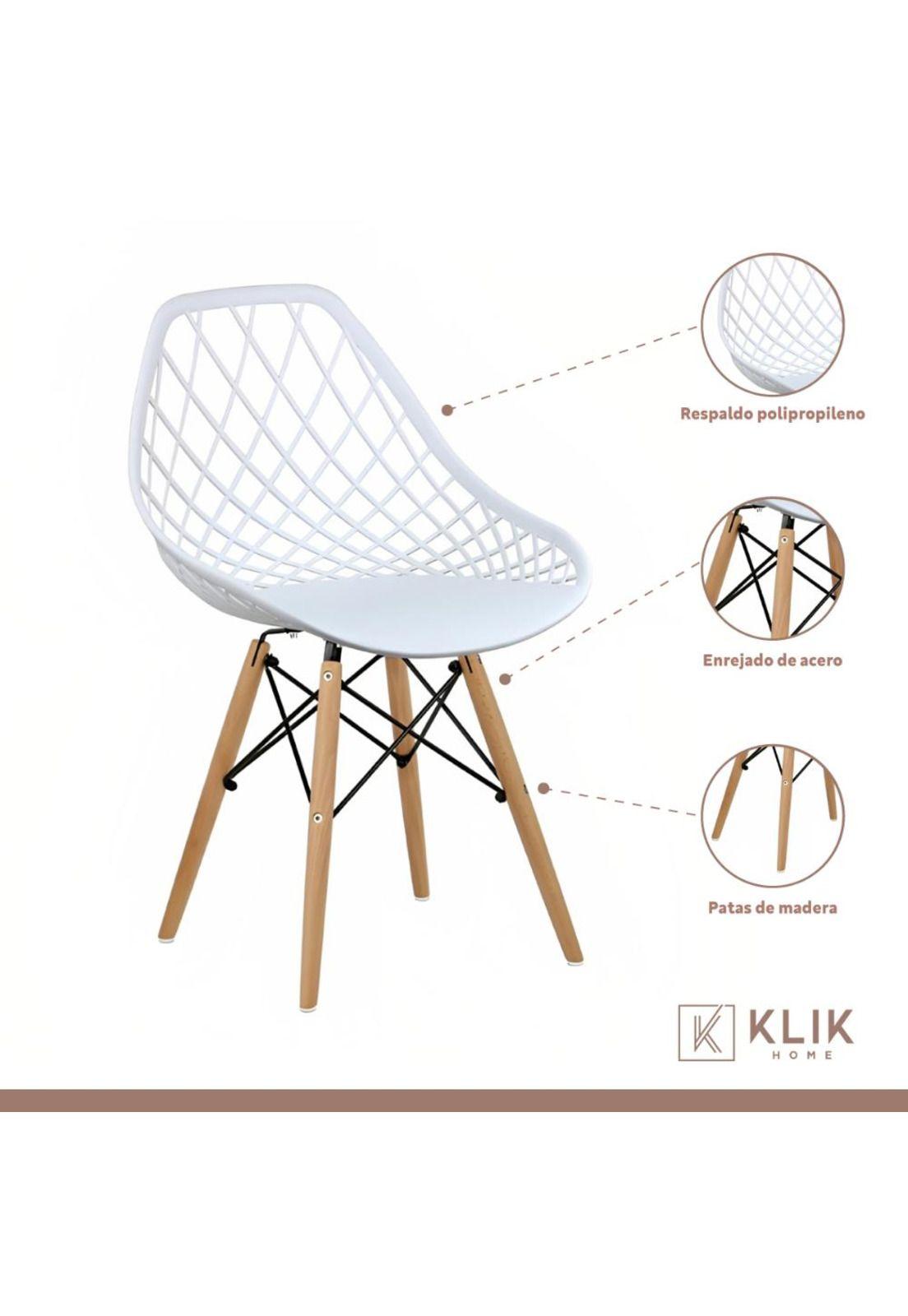 Silla Eames Enrejado Mesh - Blanca-2