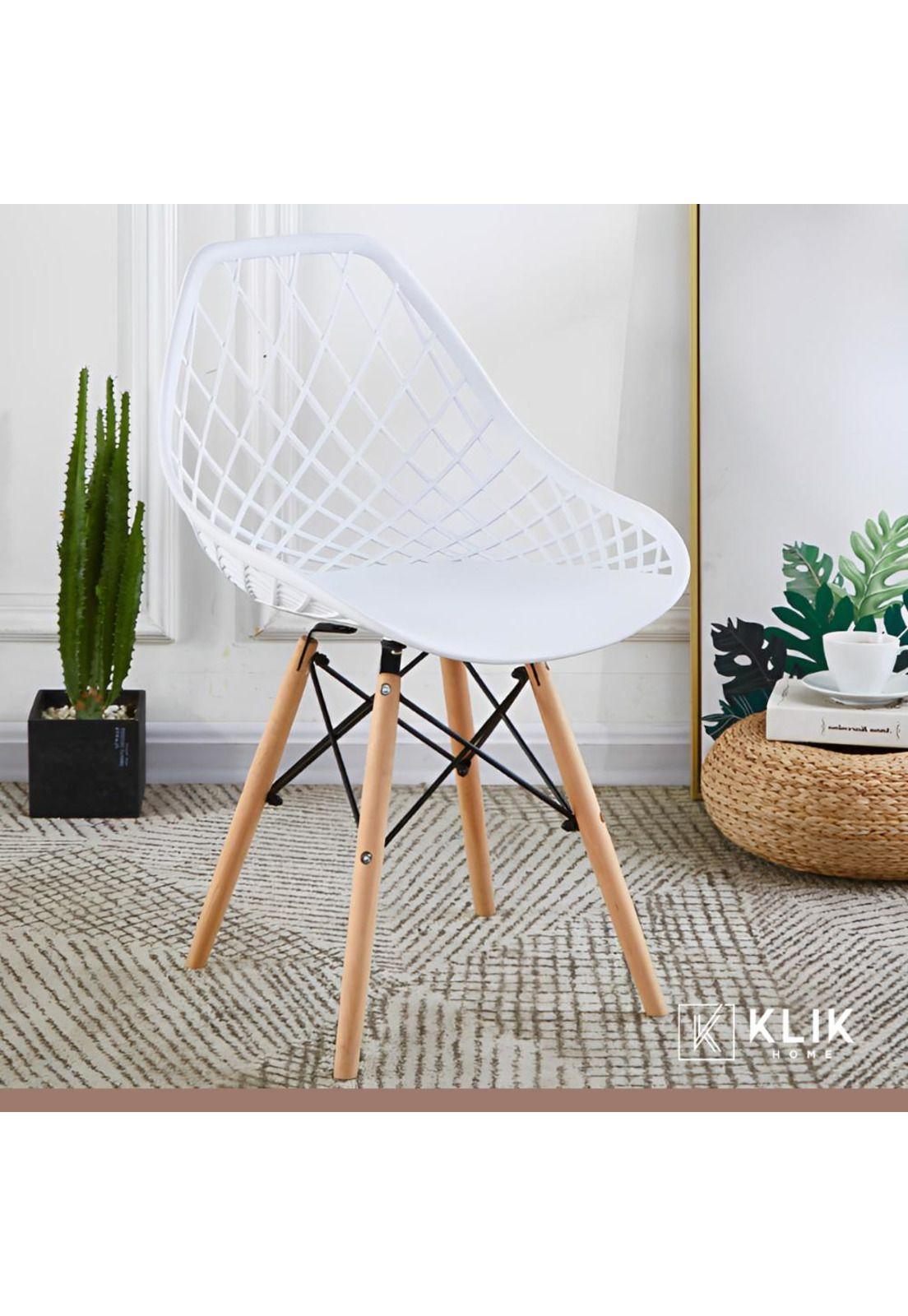 Silla Eames Enrejado Mesh - Blanca-7