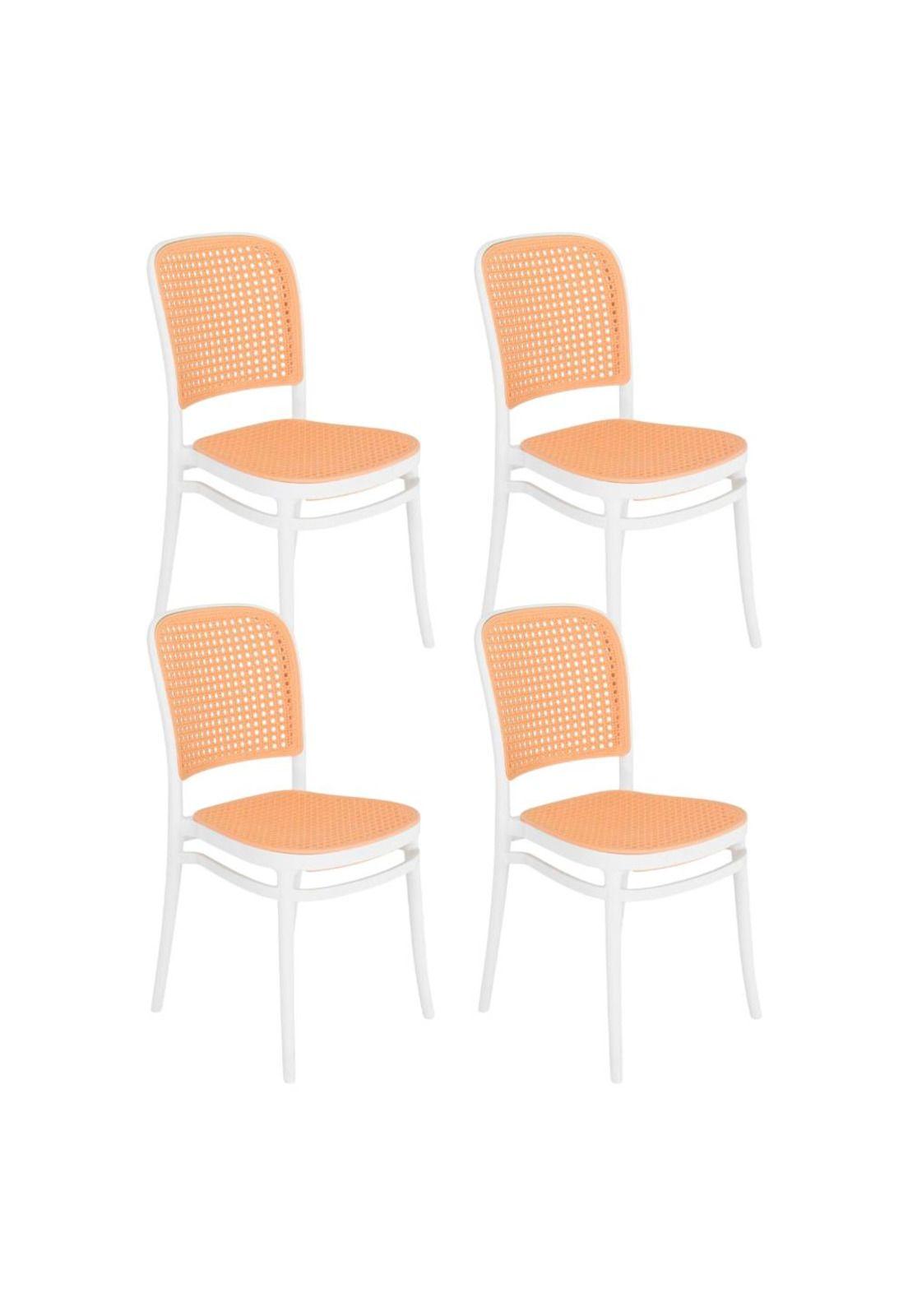 Pack de 4 Sillas Lombardía de Polipropileno - Blanca-0