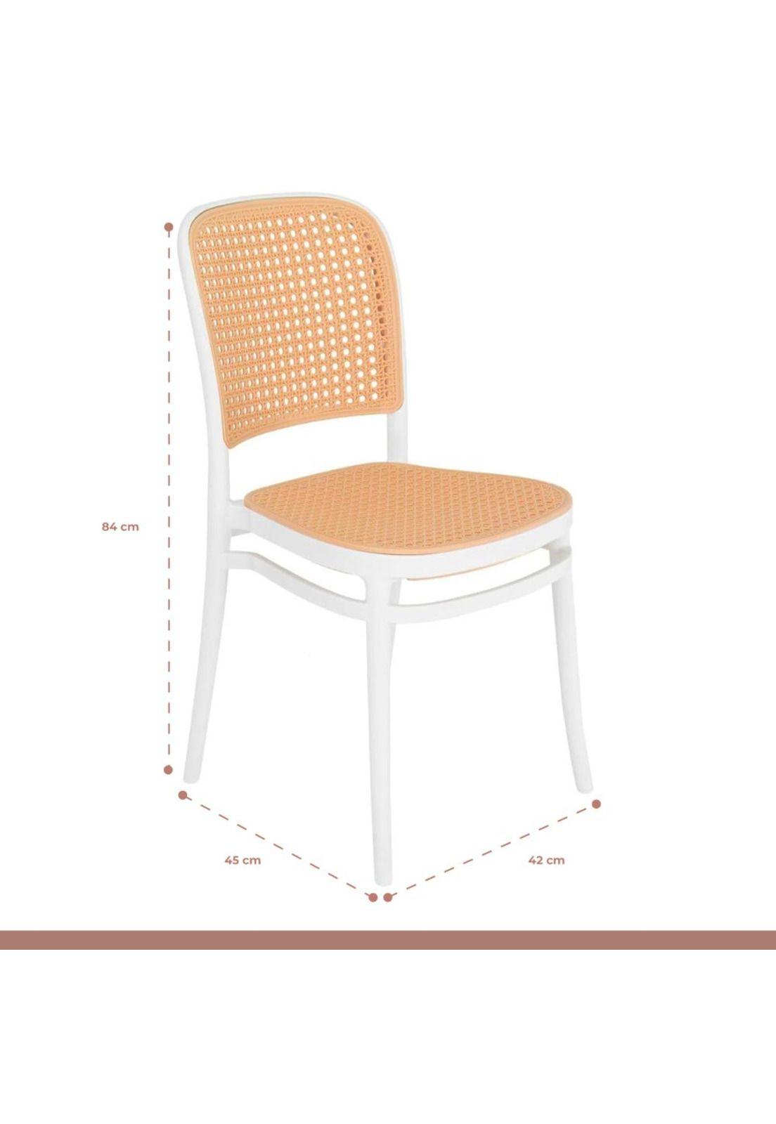 Pack de 4 Sillas Lombardía de Polipropileno - Blanca-3