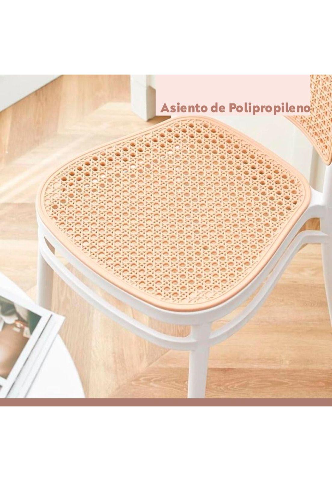 Pack de 4 Sillas Lombardía de Polipropileno - Blanca-6