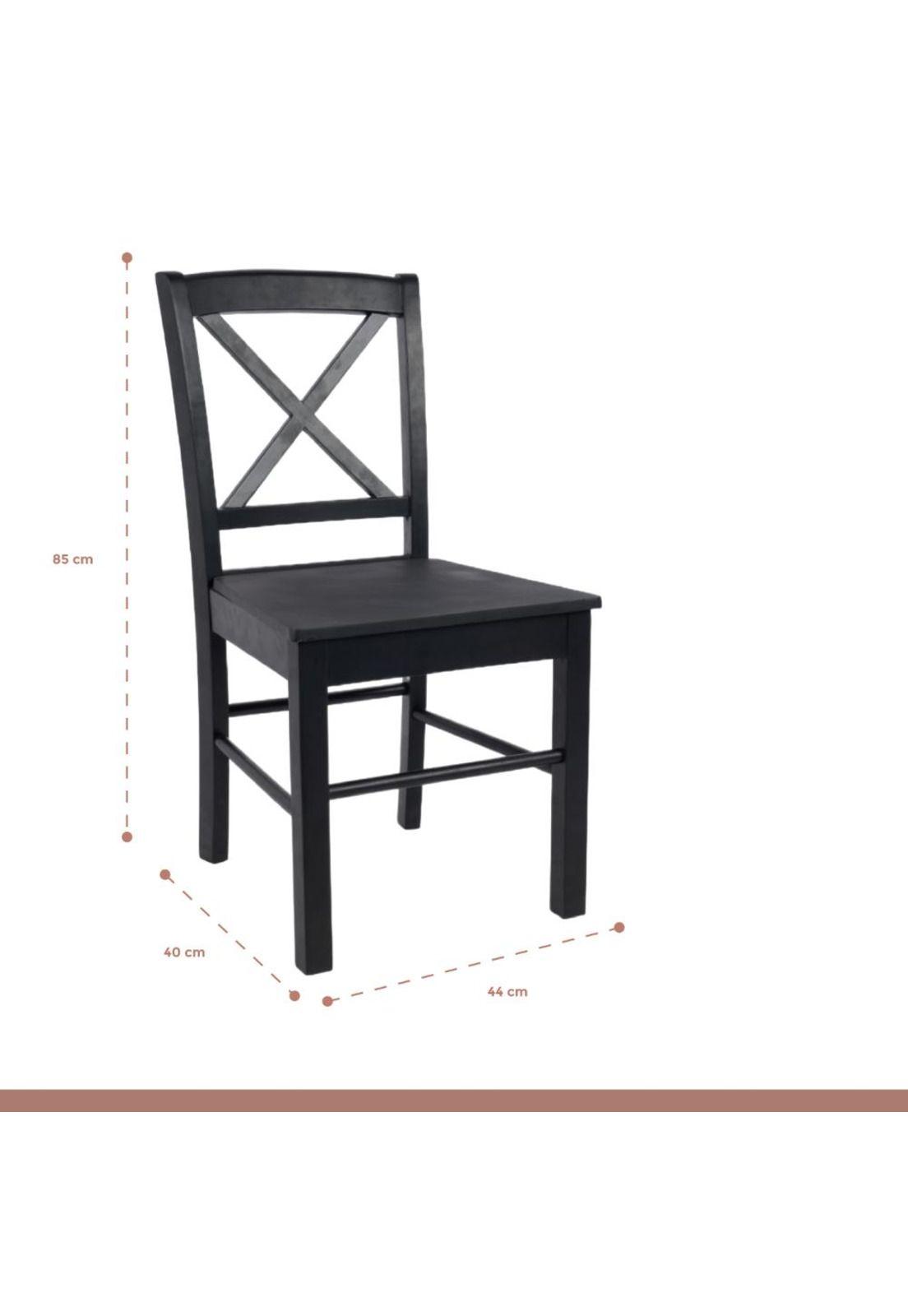 Pack de 2 Sillas de Madera Simply Negra-3