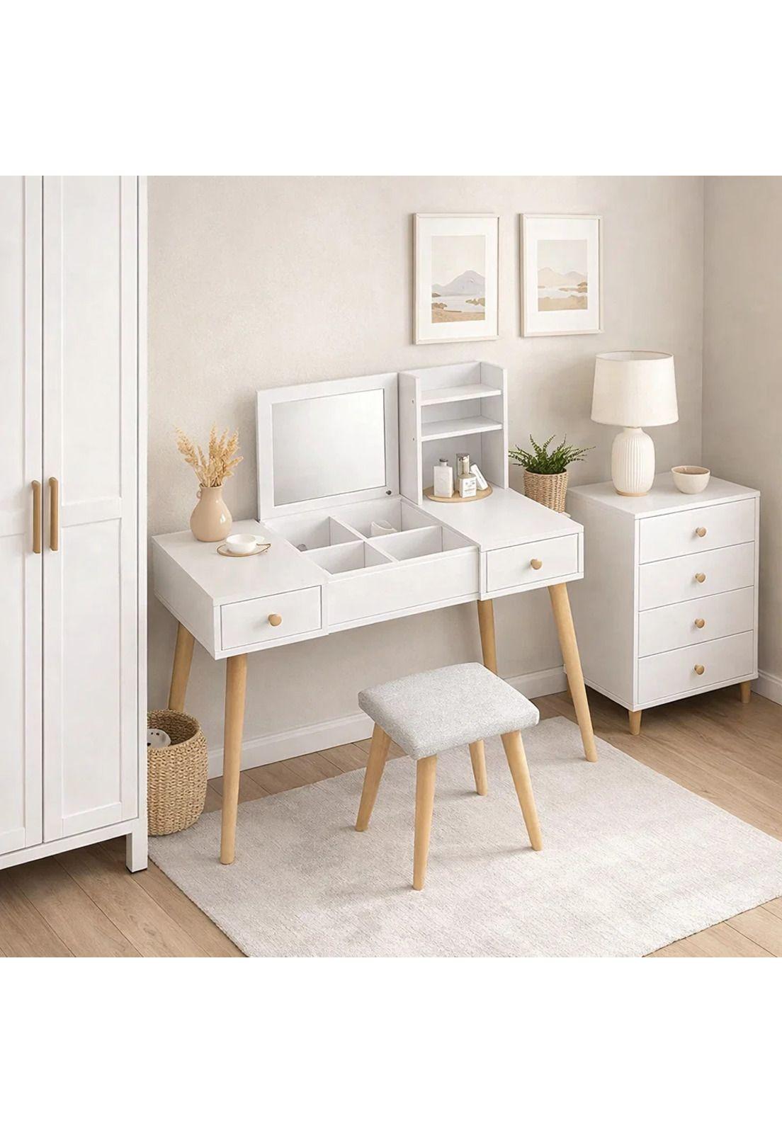Escritorio tocador blanco-2