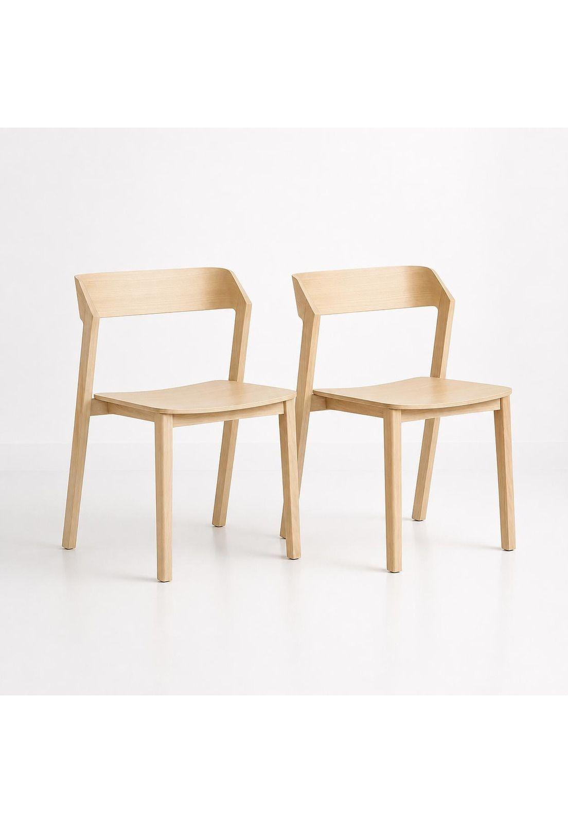 Pack de 2 Sillas de Comedor Madera Rover Viena Natural-0