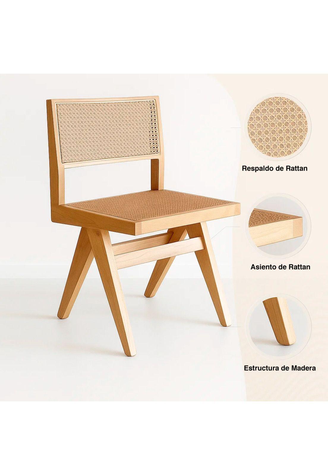 Pack de 2 Sillas Savia de Rattan - Natural-4