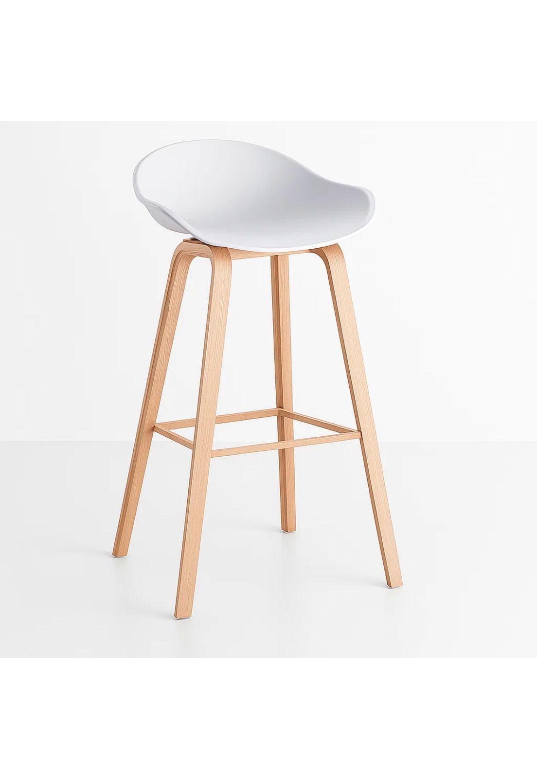 Taburete Piso Bar Nordic - Blanco-0