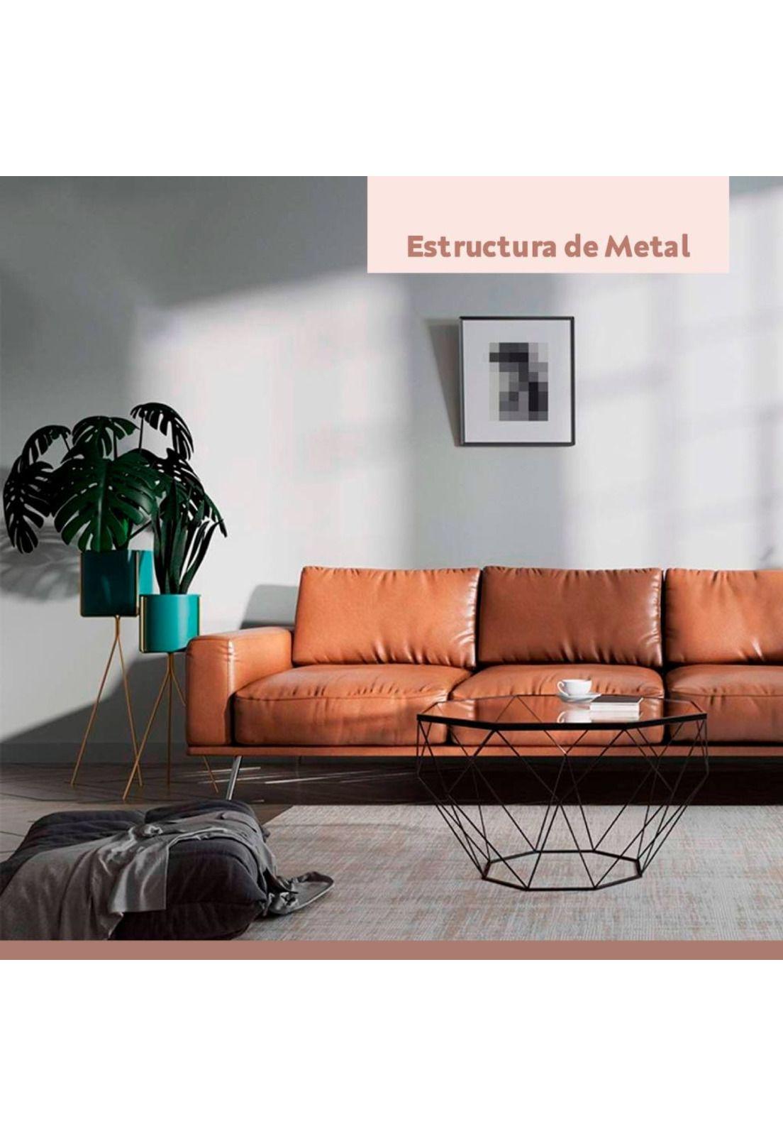 Mesa de centro enrejada 80 cm - Vidrio-5