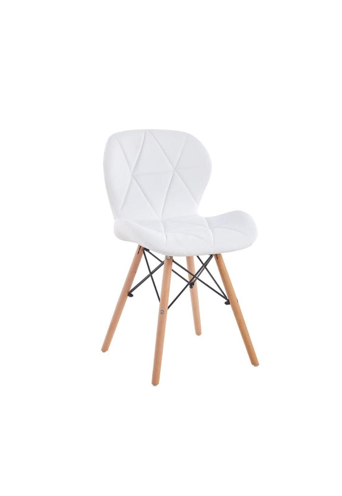 Silla Radar Acolchada Ecocuero - Blanca-0