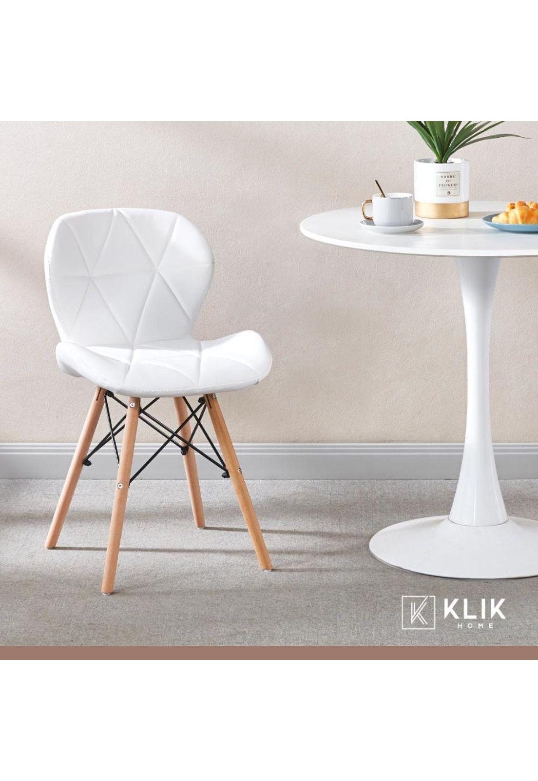 Silla Radar Acolchada Ecocuero - Blanca-1