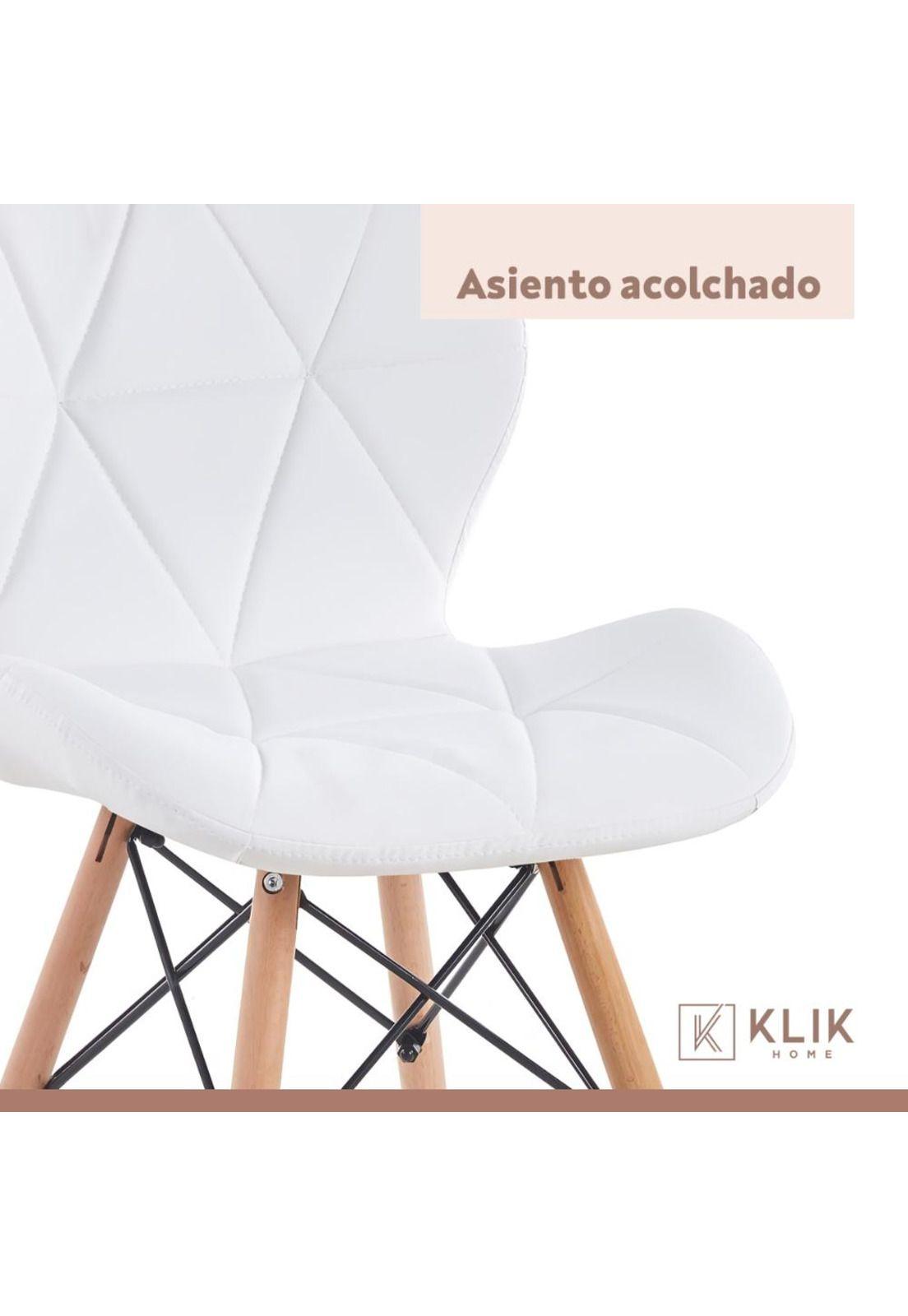 Silla Radar Acolchada Ecocuero - Blanca-6