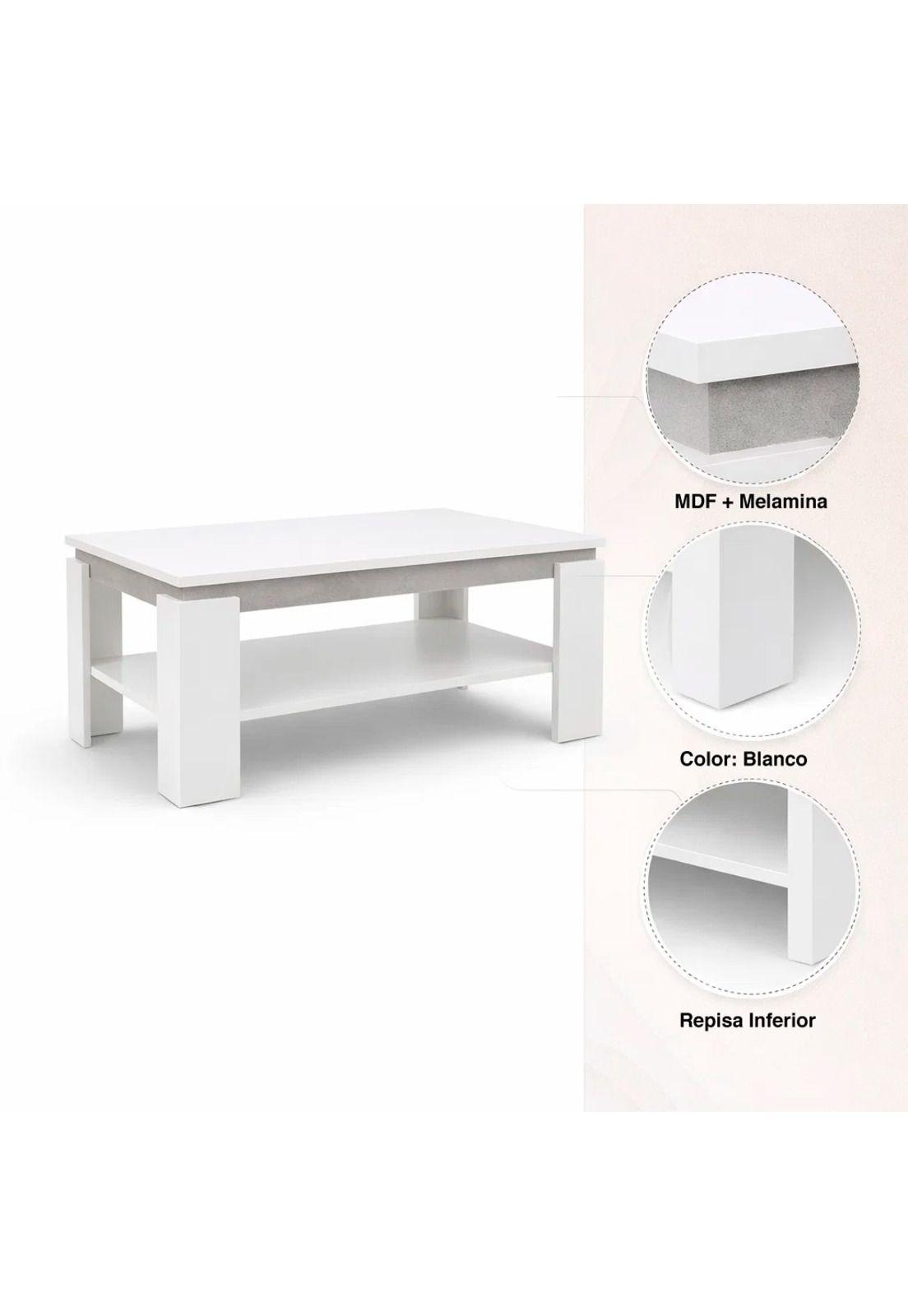 Mesa De Centro Oslo Blanca-4