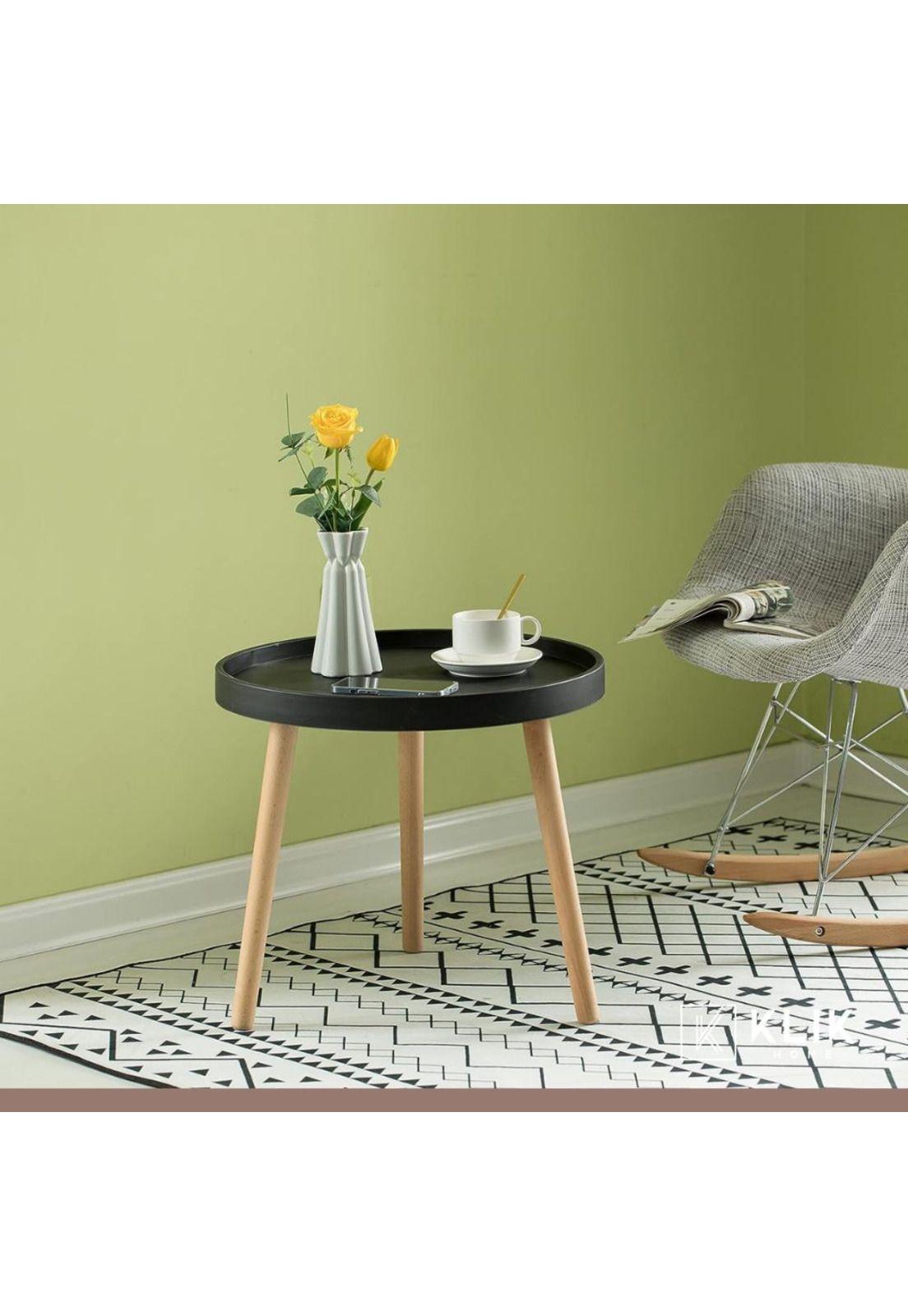 Mesa Lateral Pequeña Redonda Eames - Negra-1