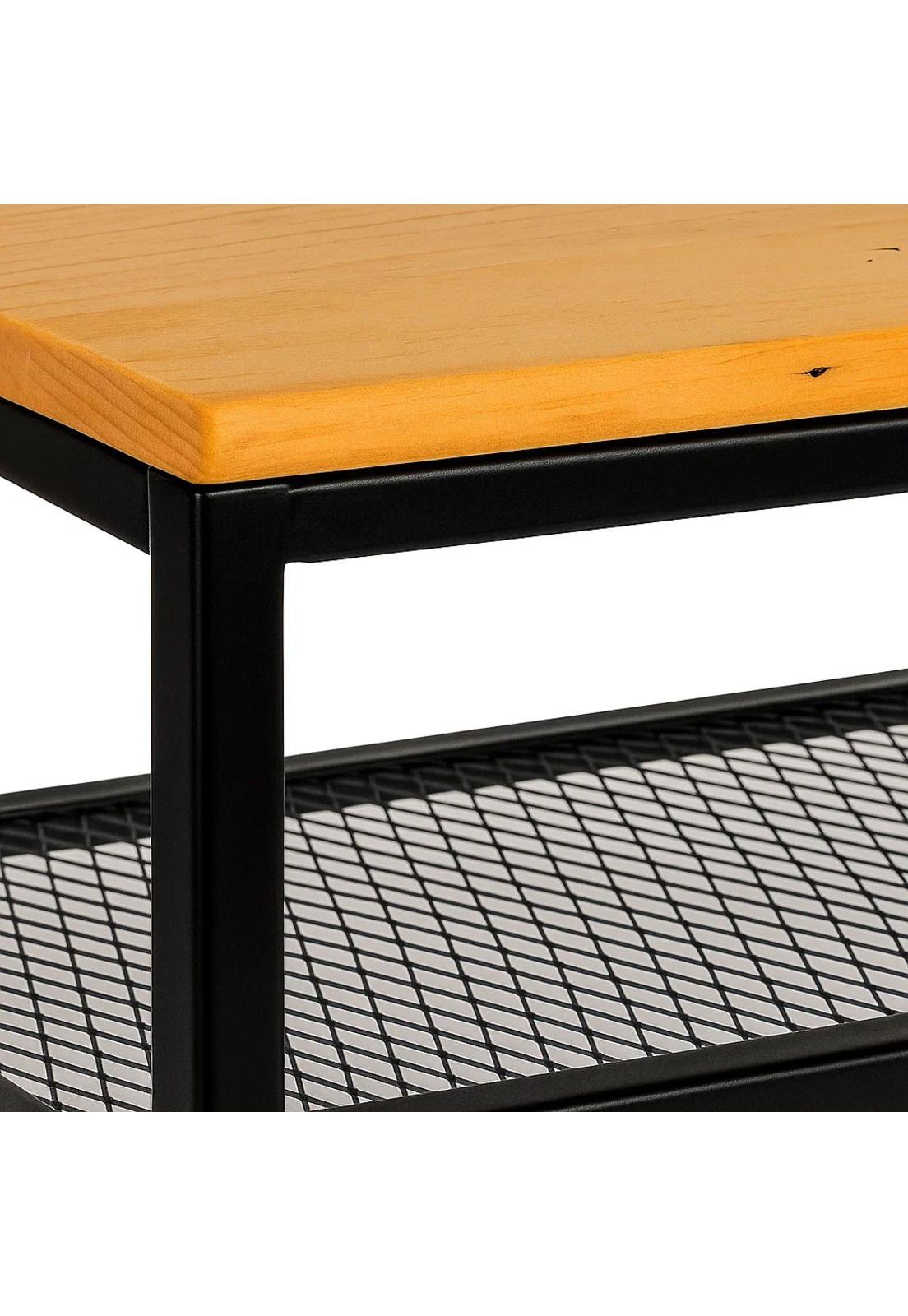 Arrimo Estilo Industrial con Repisa Metálica y Cubierta de Madera-5