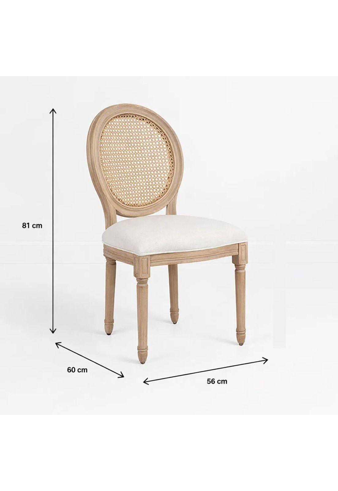 Pack de 2 Sillas de Comedor Madera Acolchada Luis XV-3