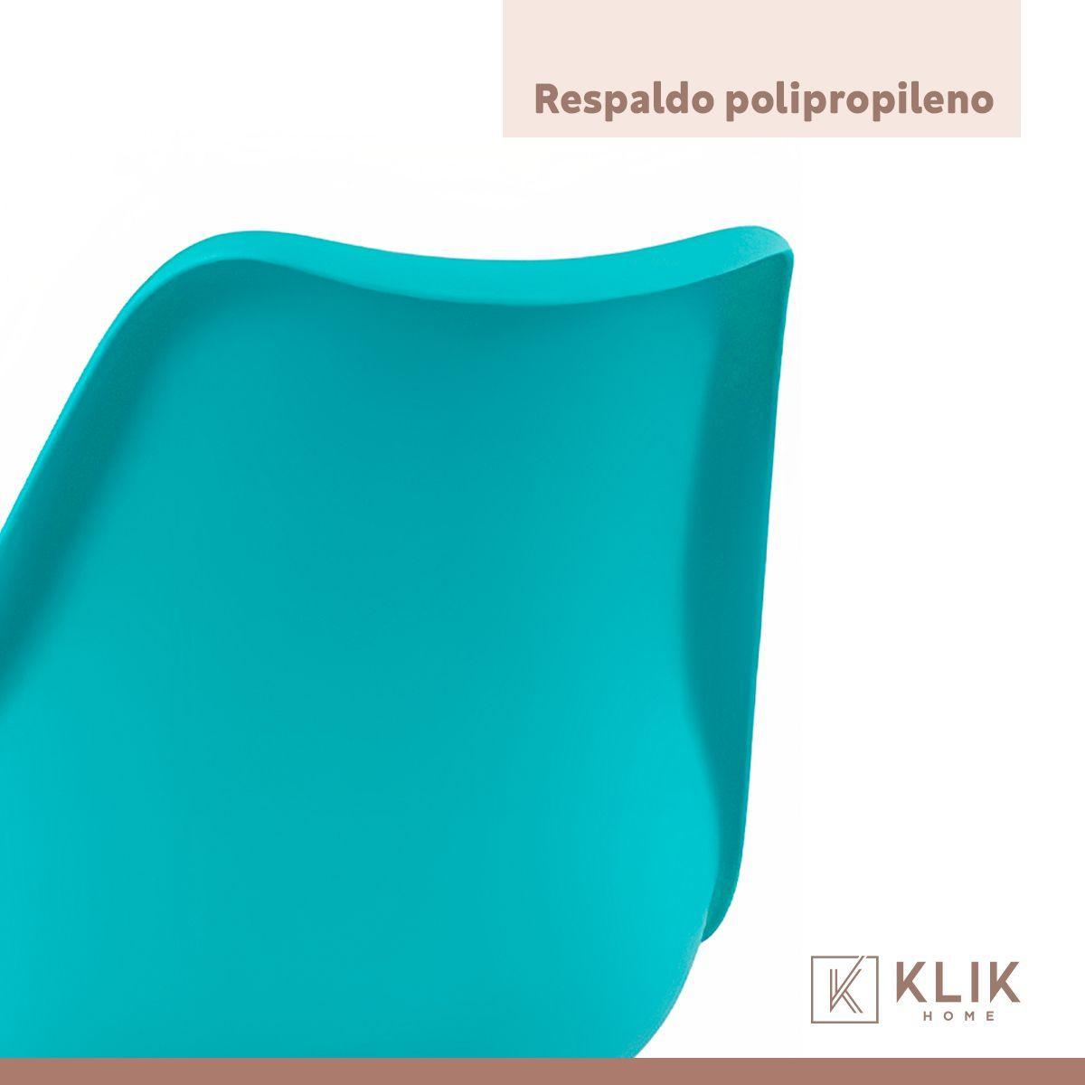 Pack de 4 Sillas Tulip Turquesa-7