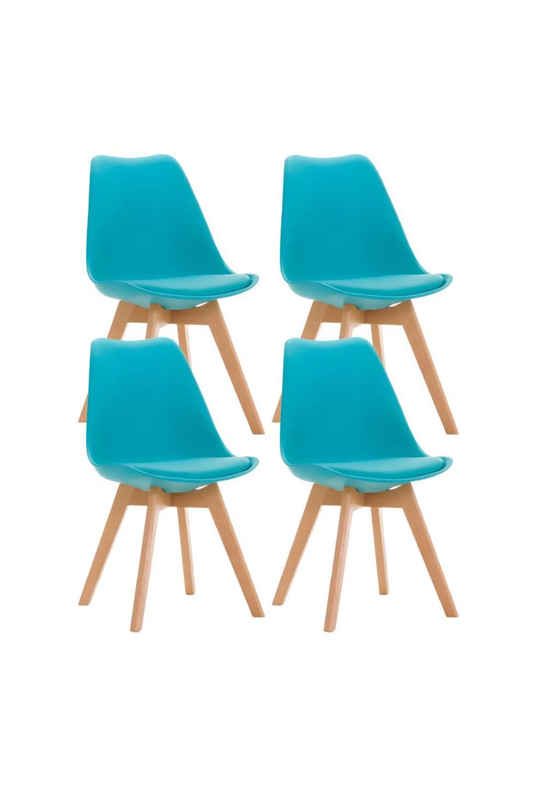Pack de 4 Sillas Tulip Turquesa-0