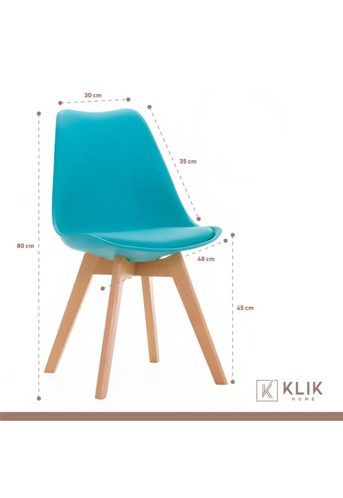 Pack de 4 Sillas Tulip Turquesa-4