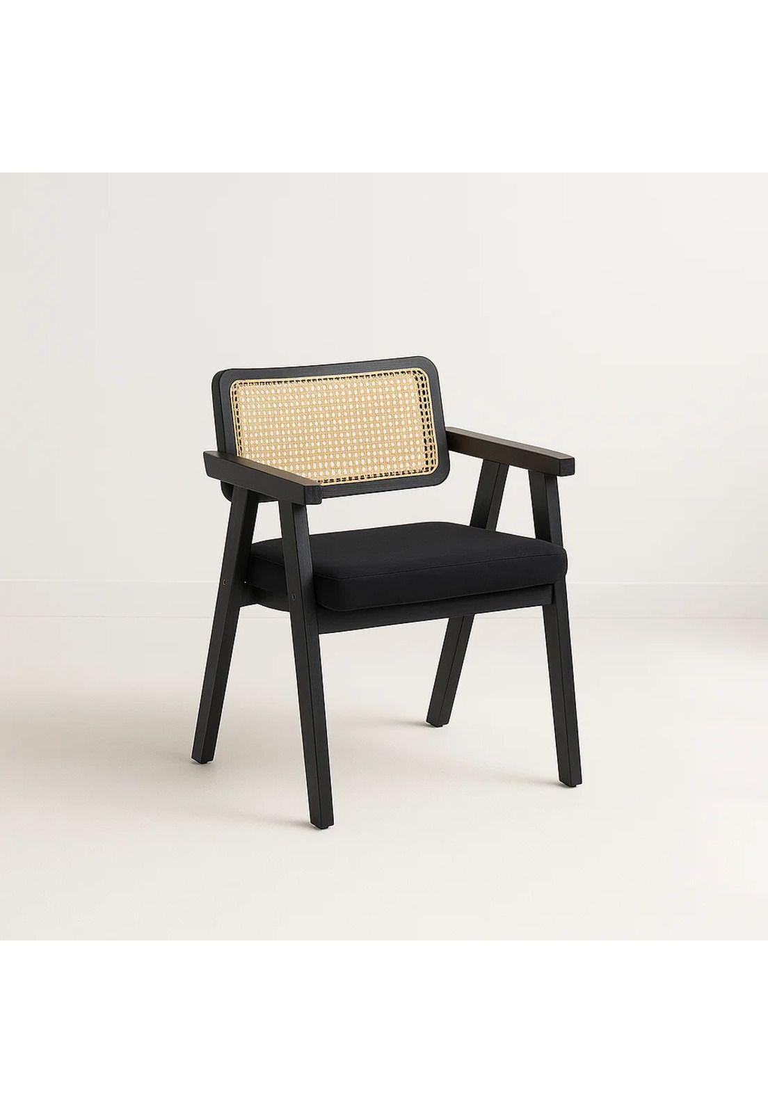 Sitial Acolchado Chandigarh Butaca Rattan - Negro-0