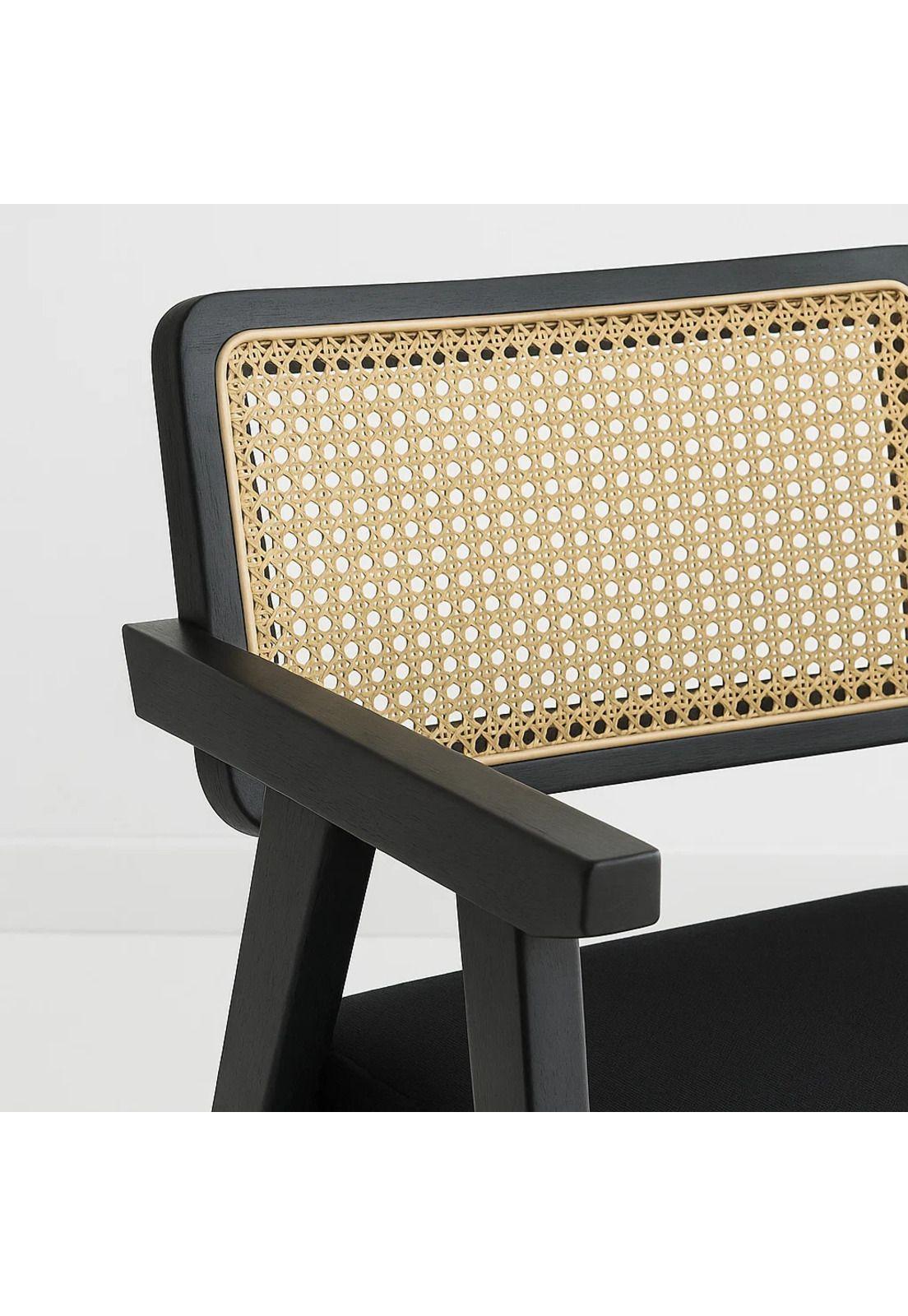 Sitial Acolchado Chandigarh Butaca Rattan - Negro-5