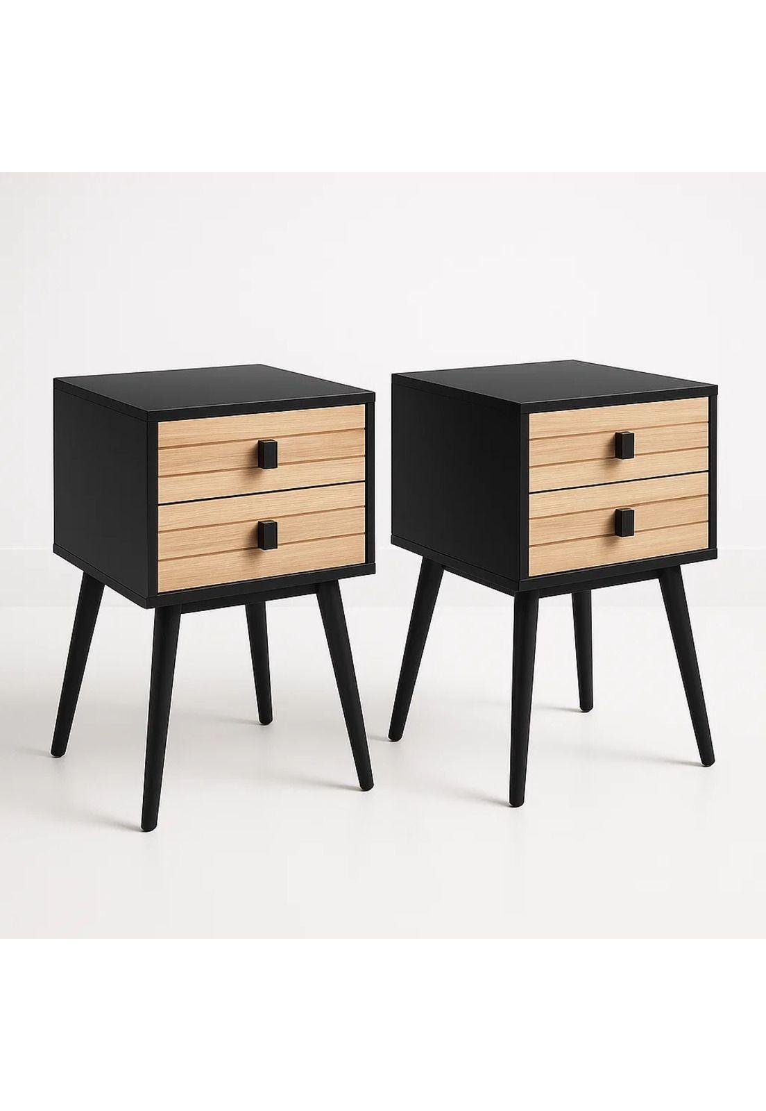 Pack de 2 Veladores Amber 40x38x58 Black-0