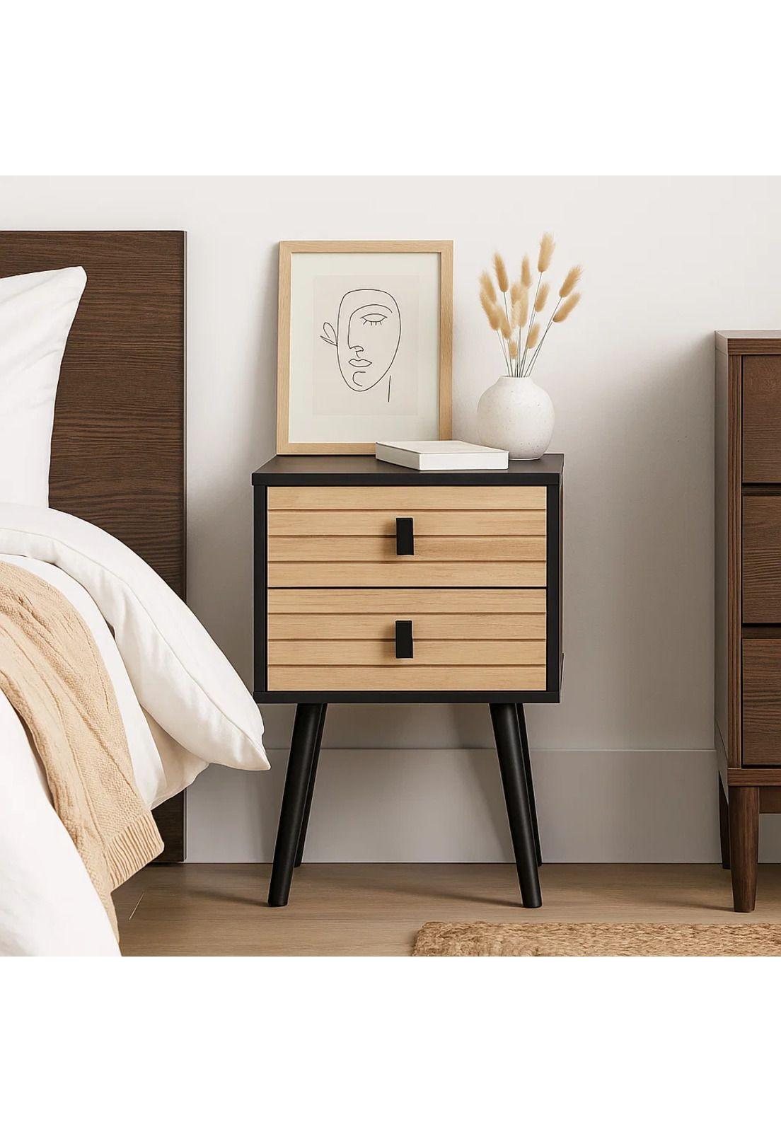 Pack de 2 Veladores Amber 40x38x58 Black-2